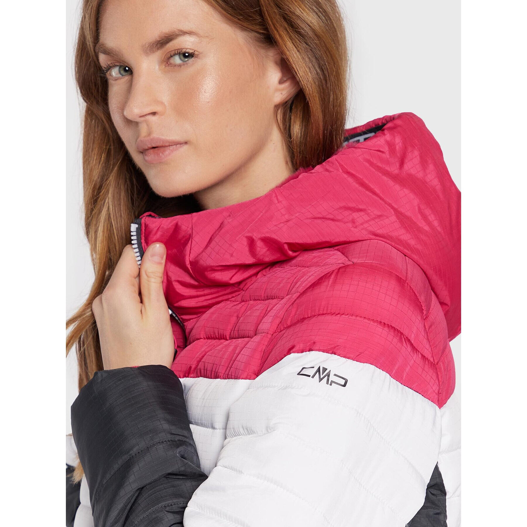 CMP Пухено яке 32Z4176 Сив Relaxed Fit - Pepit.bg