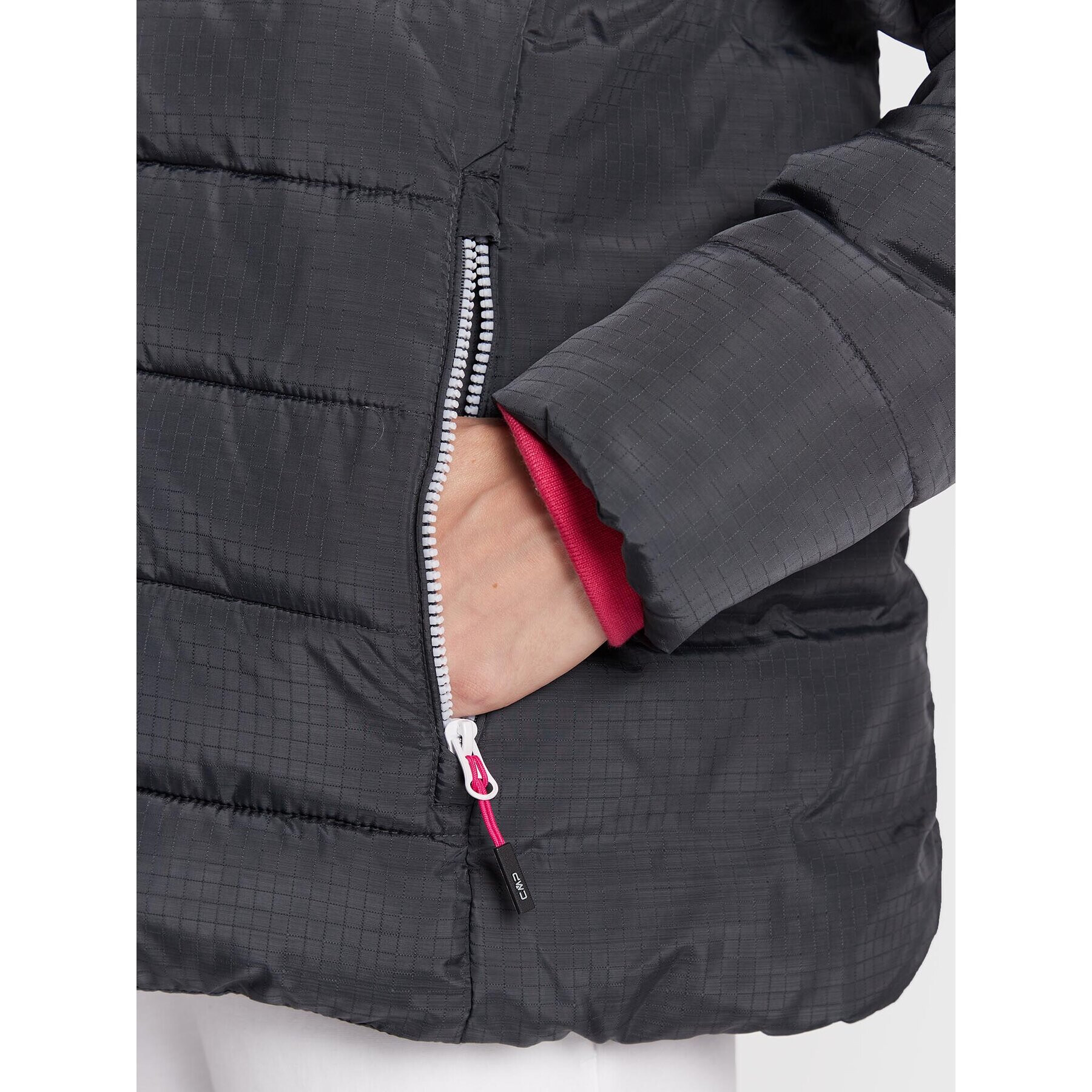 CMP Пухено яке 32Z4176 Сив Relaxed Fit - Pepit.bg