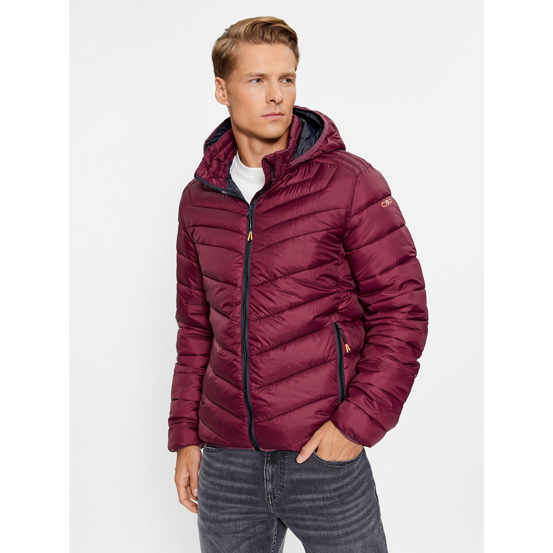 CMP Пухено яке 33K1607 Бордо Regular Fit - Pepit.bg