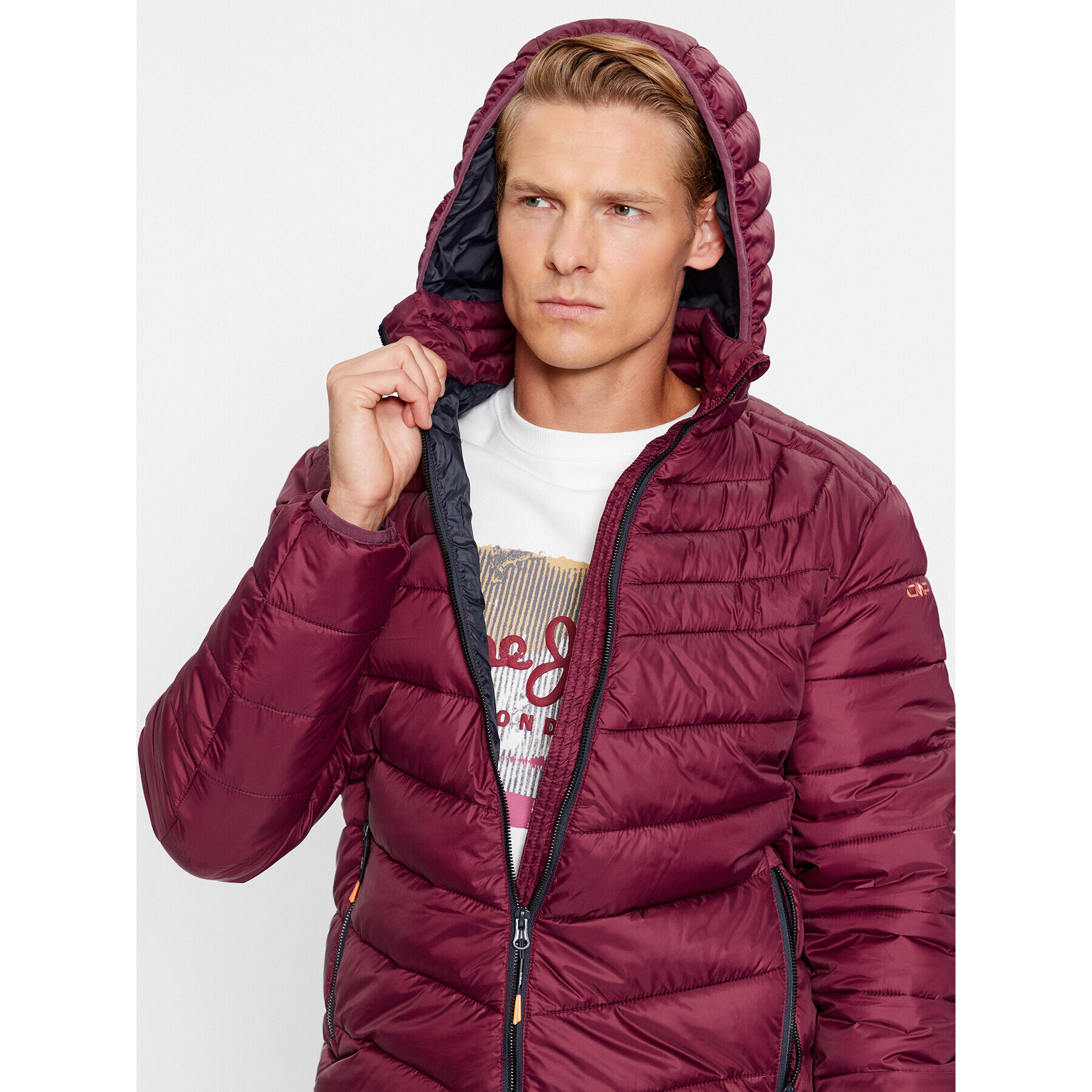 CMP Пухено яке 33K1607 Бордо Regular Fit - Pepit.bg