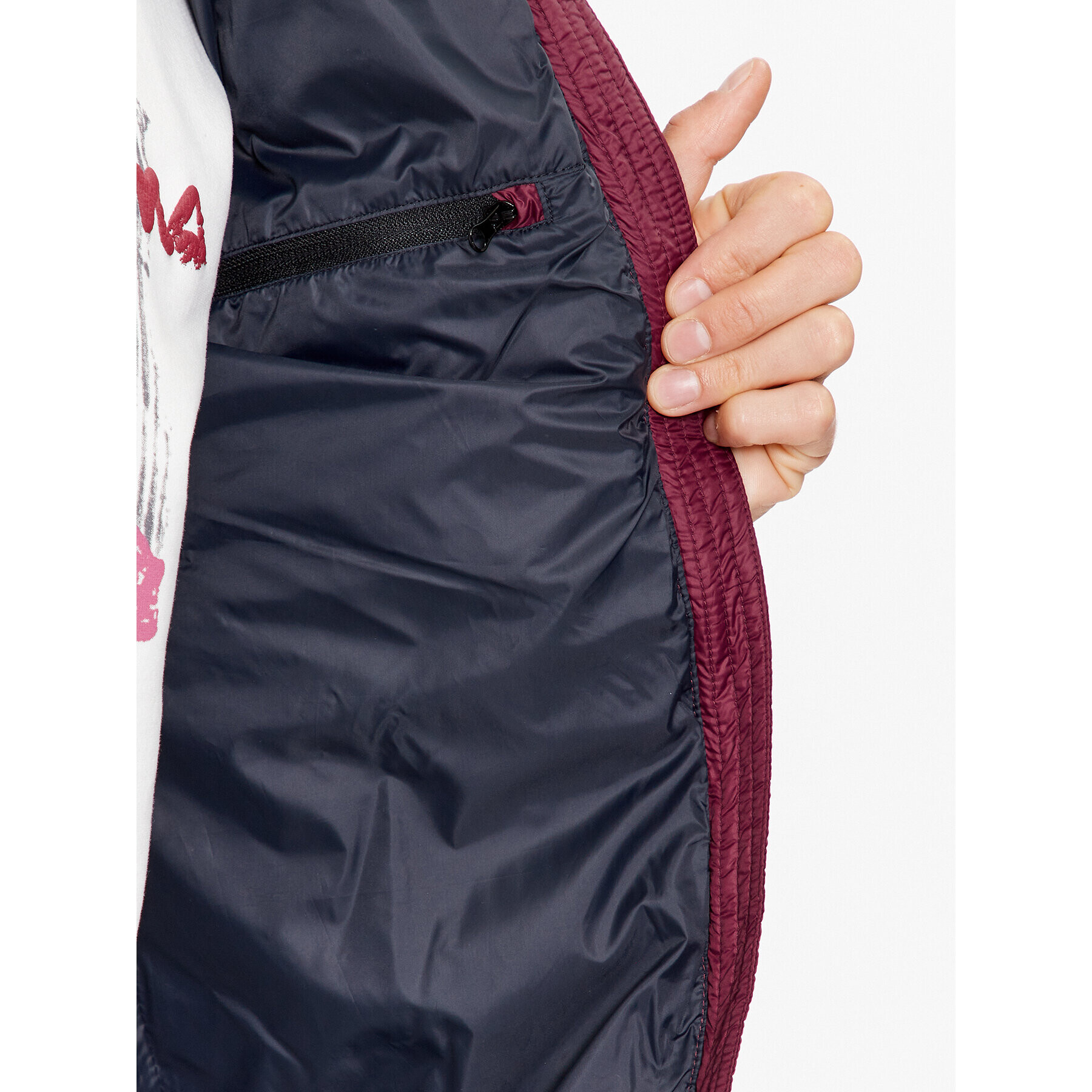 CMP Пухено яке 33K1607 Бордо Regular Fit - Pepit.bg