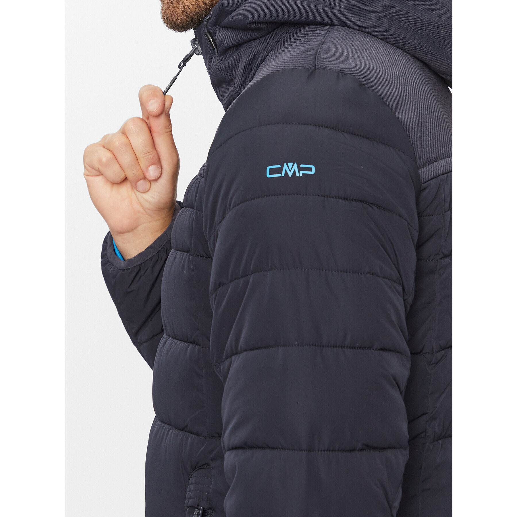 CMP Пухено яке 33K1627 Тъмносин Regular Fit - Pepit.bg