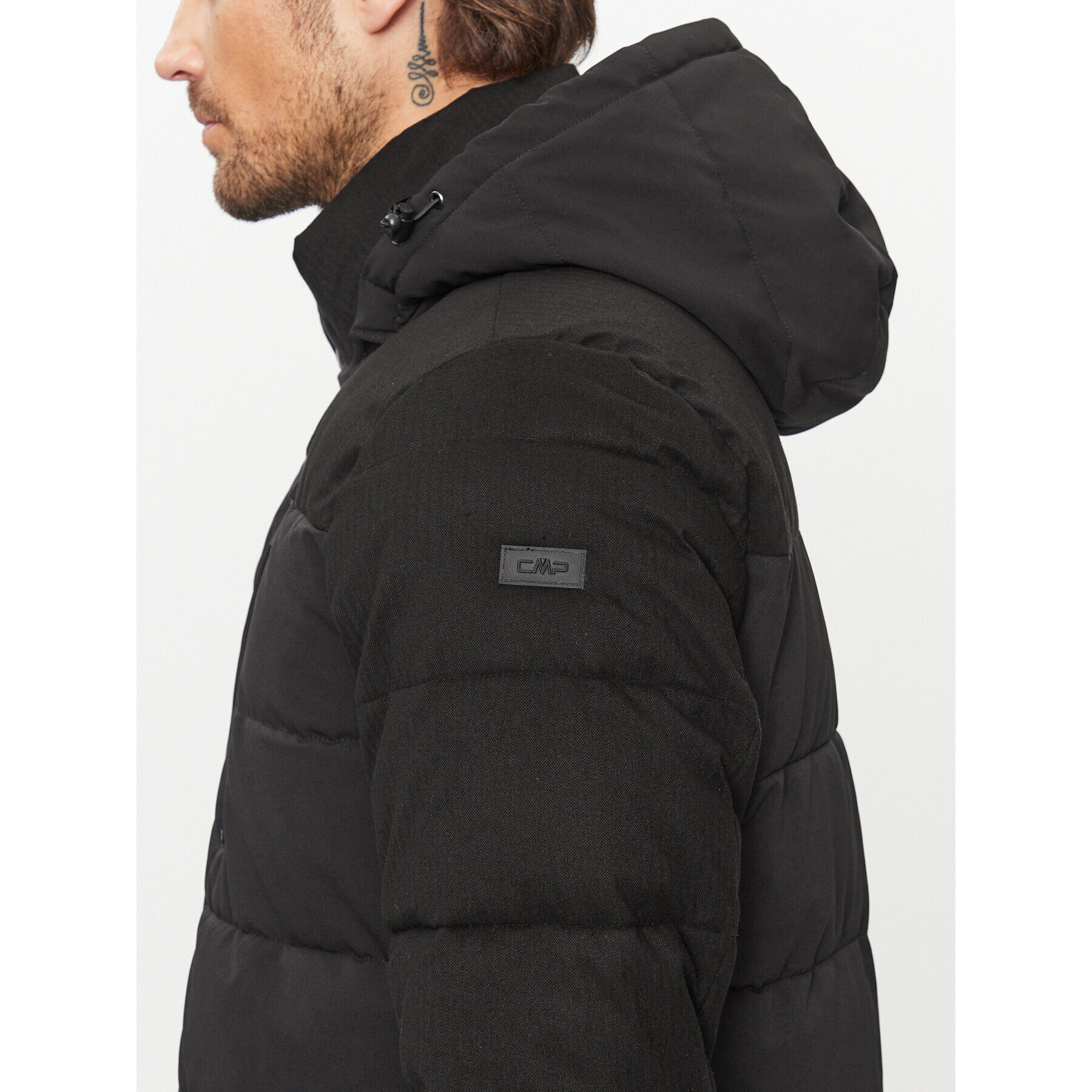 CMP Пухено яке 33K3897 Черен Regular Fit - Pepit.bg