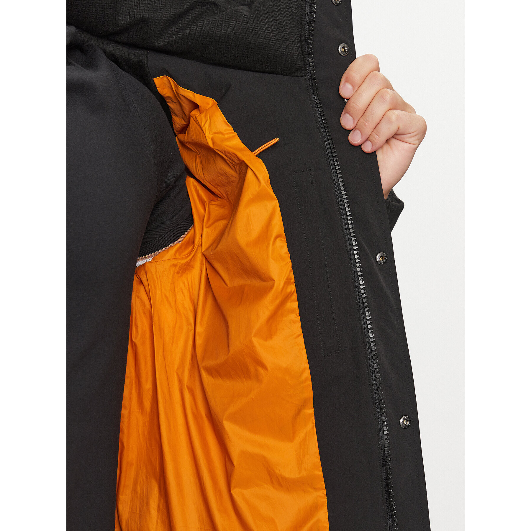 CMP Пухено яке 33K3897 Черен Regular Fit - Pepit.bg