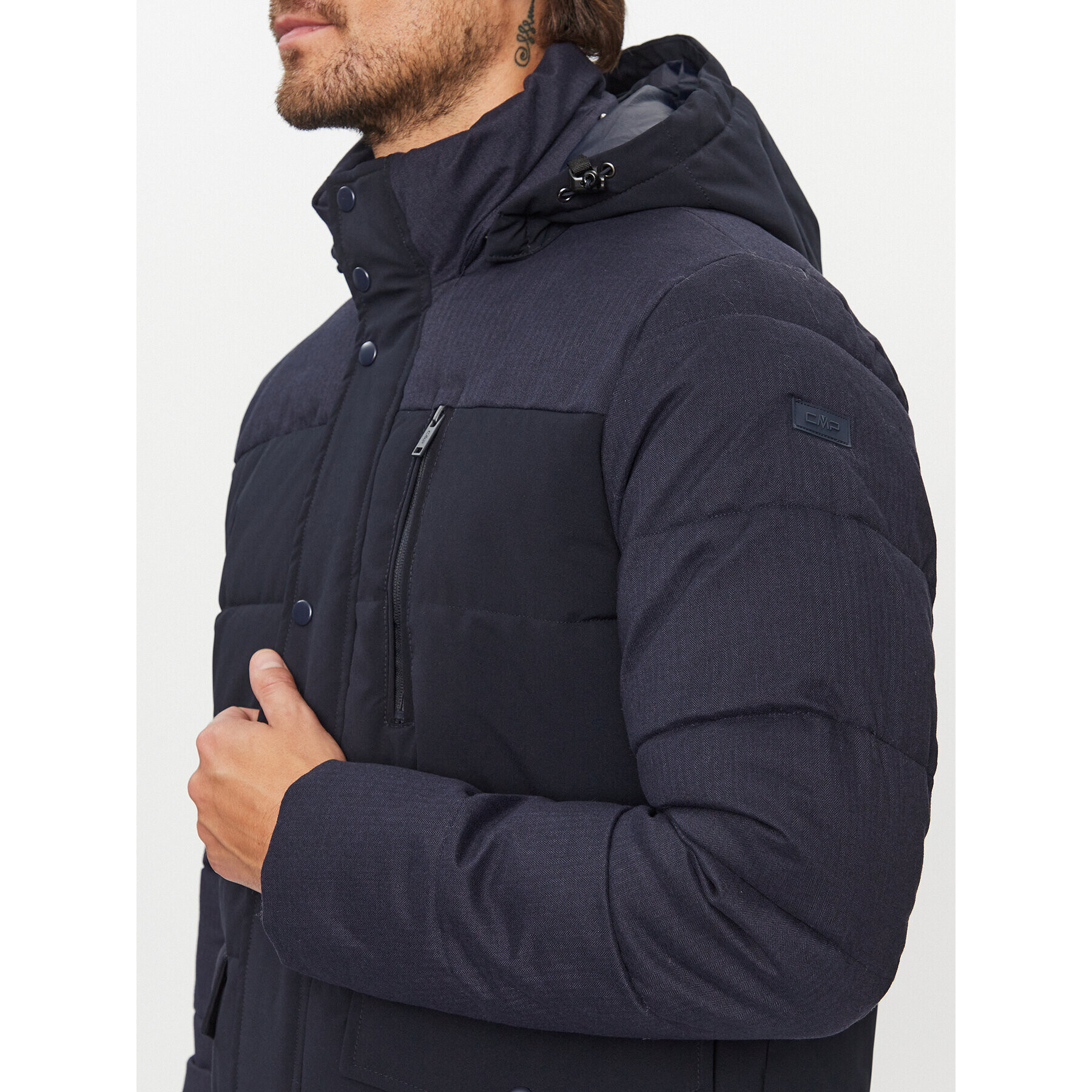 CMP Пухено яке 33K3897 Тъмносин Regular Fit - Pepit.bg