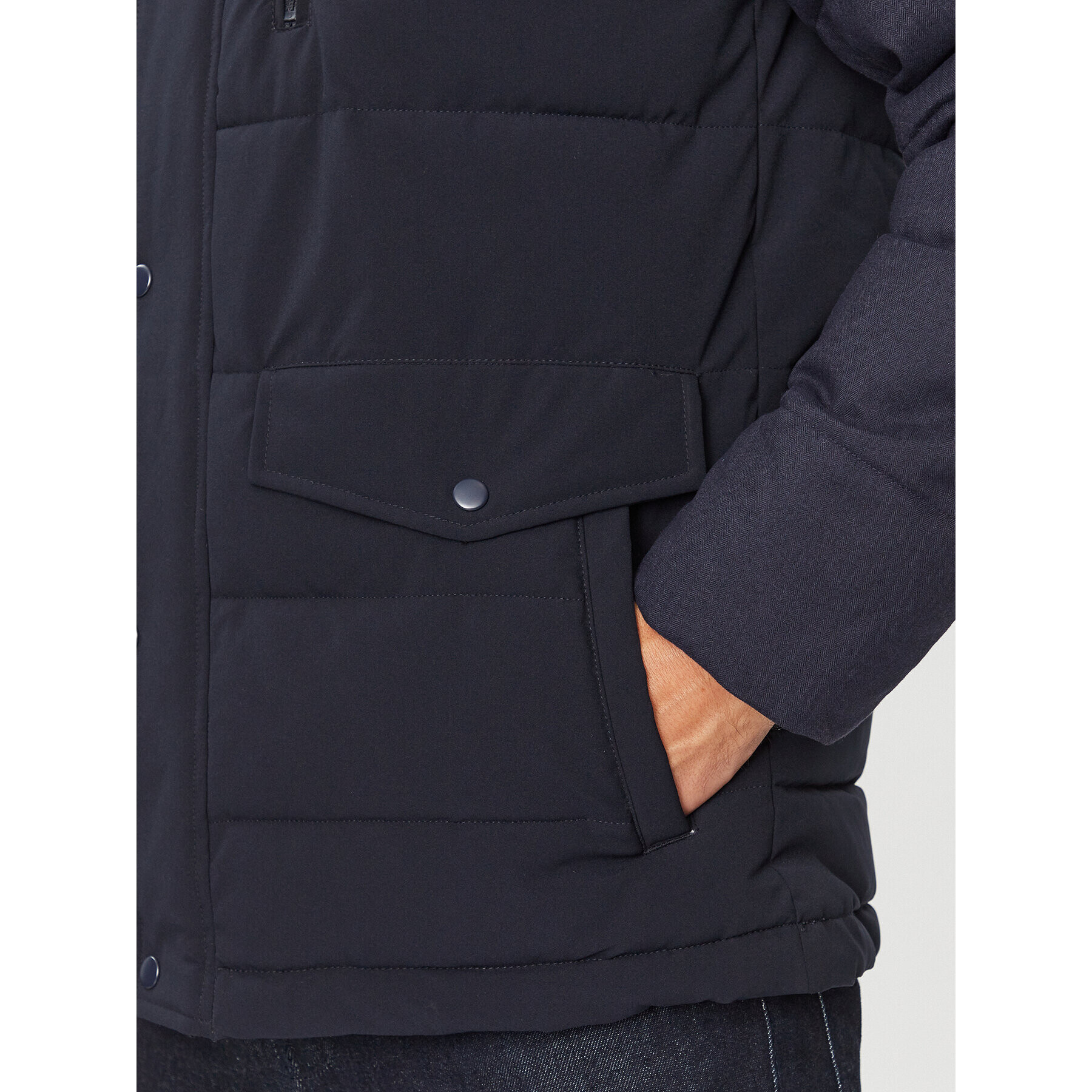 CMP Пухено яке 33K3897 Тъмносин Regular Fit - Pepit.bg