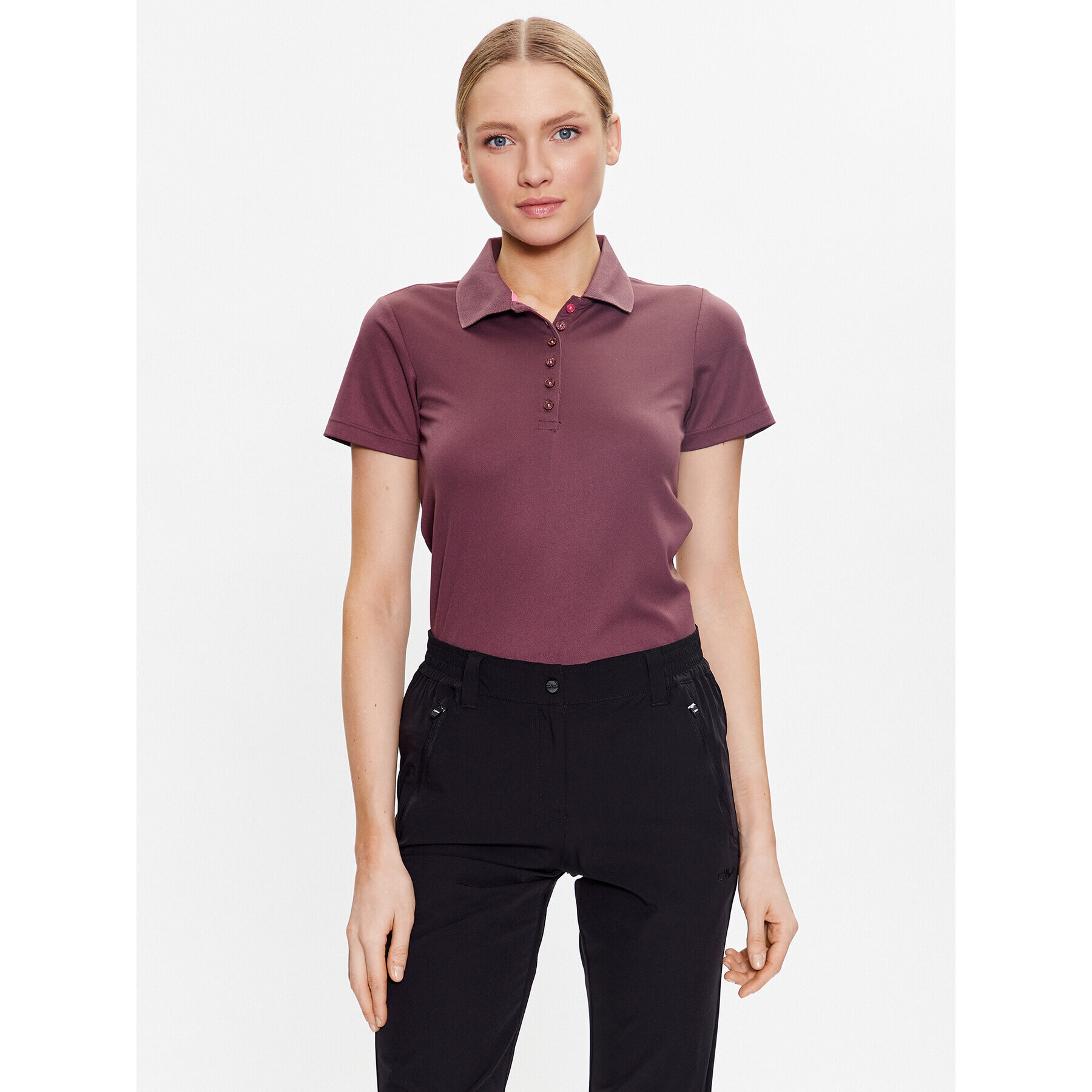 CMP Тениска от техническо трико 3T59676 Бордо Regular Fit - Pepit.bg
