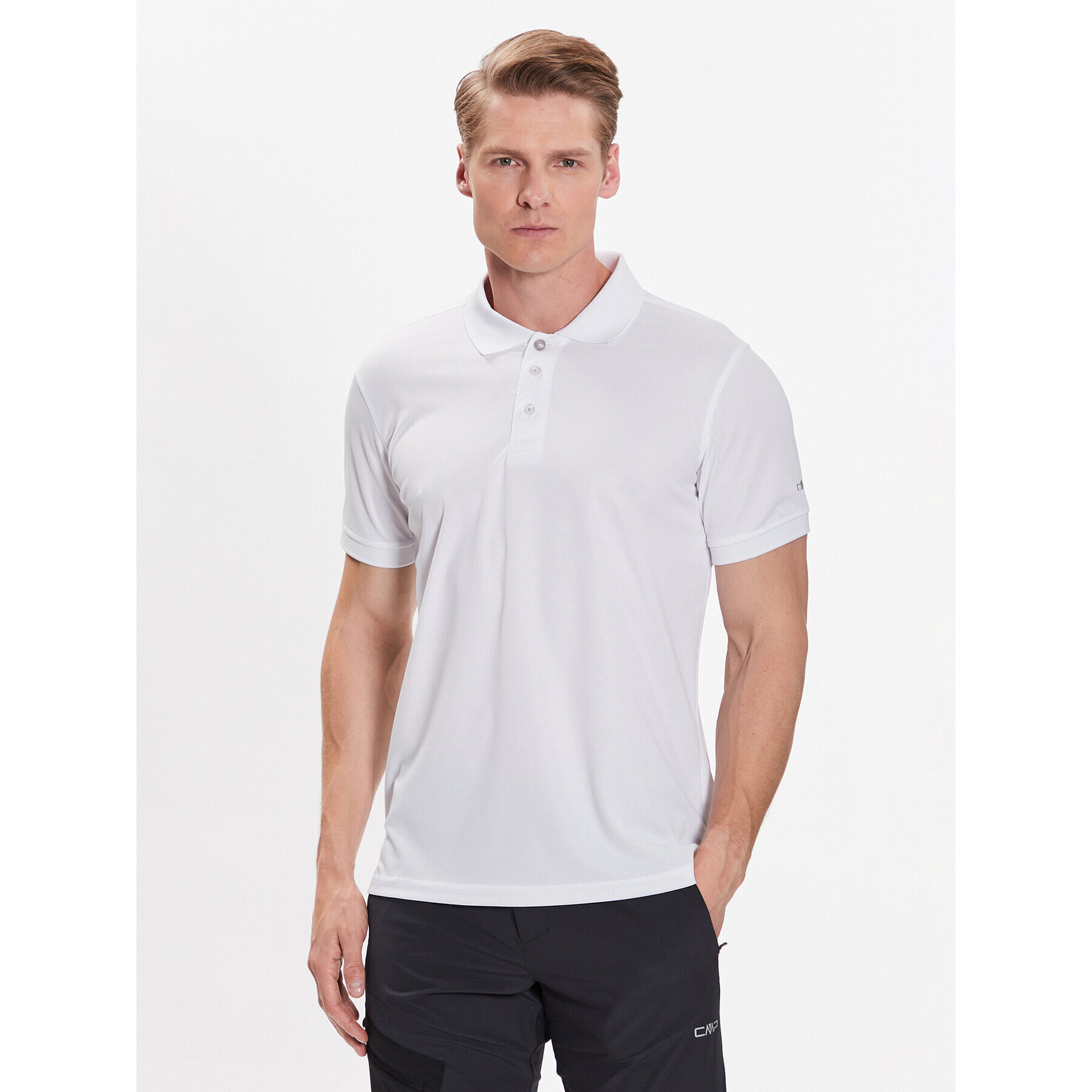CMP Тениска с яка и копчета 3T60077 Бял Regular Fit - Pepit.bg