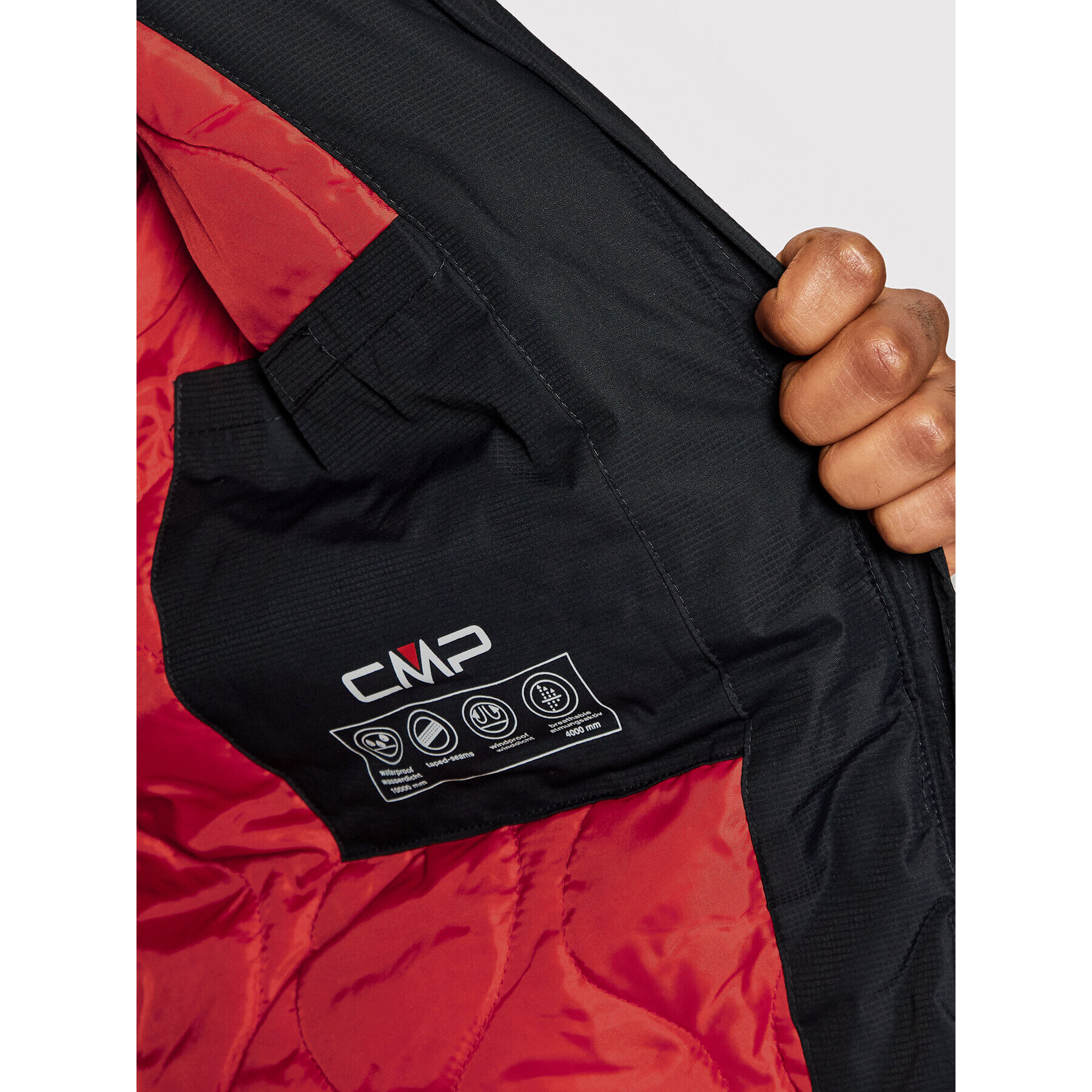 CMP Яке за дъжд 39Z0917 Черен Regular Fit - Pepit.bg