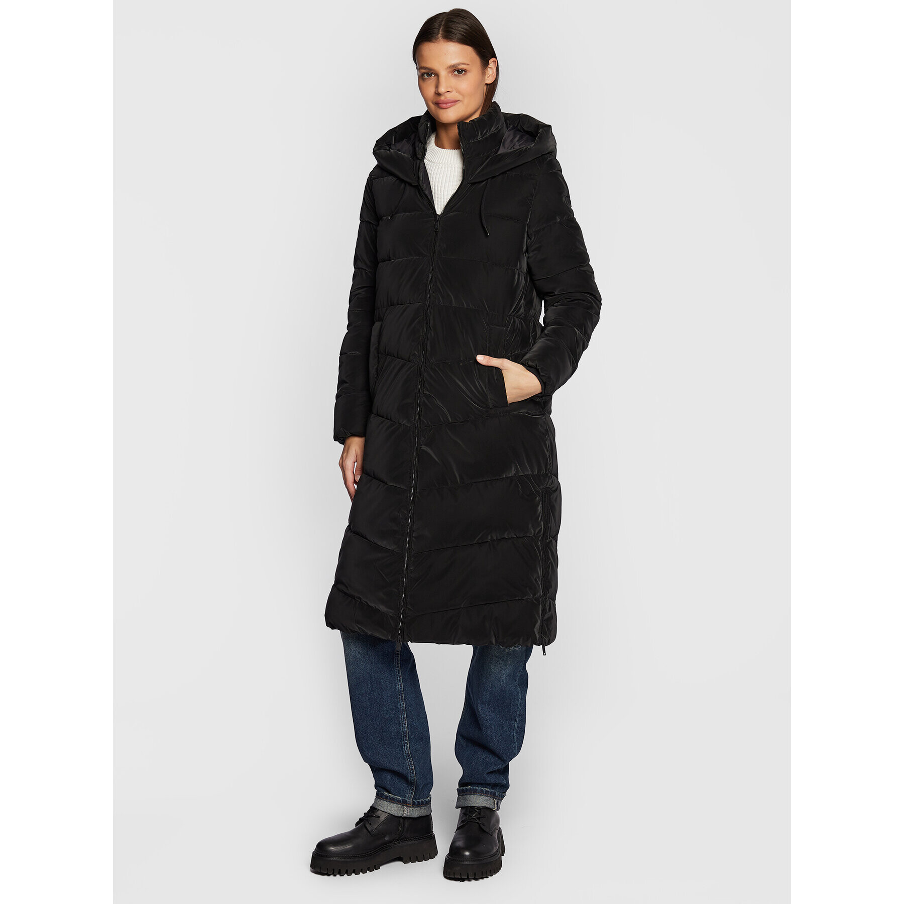 CMP Пухено яке 32K3106 Черен Regular Fit - Pepit.bg