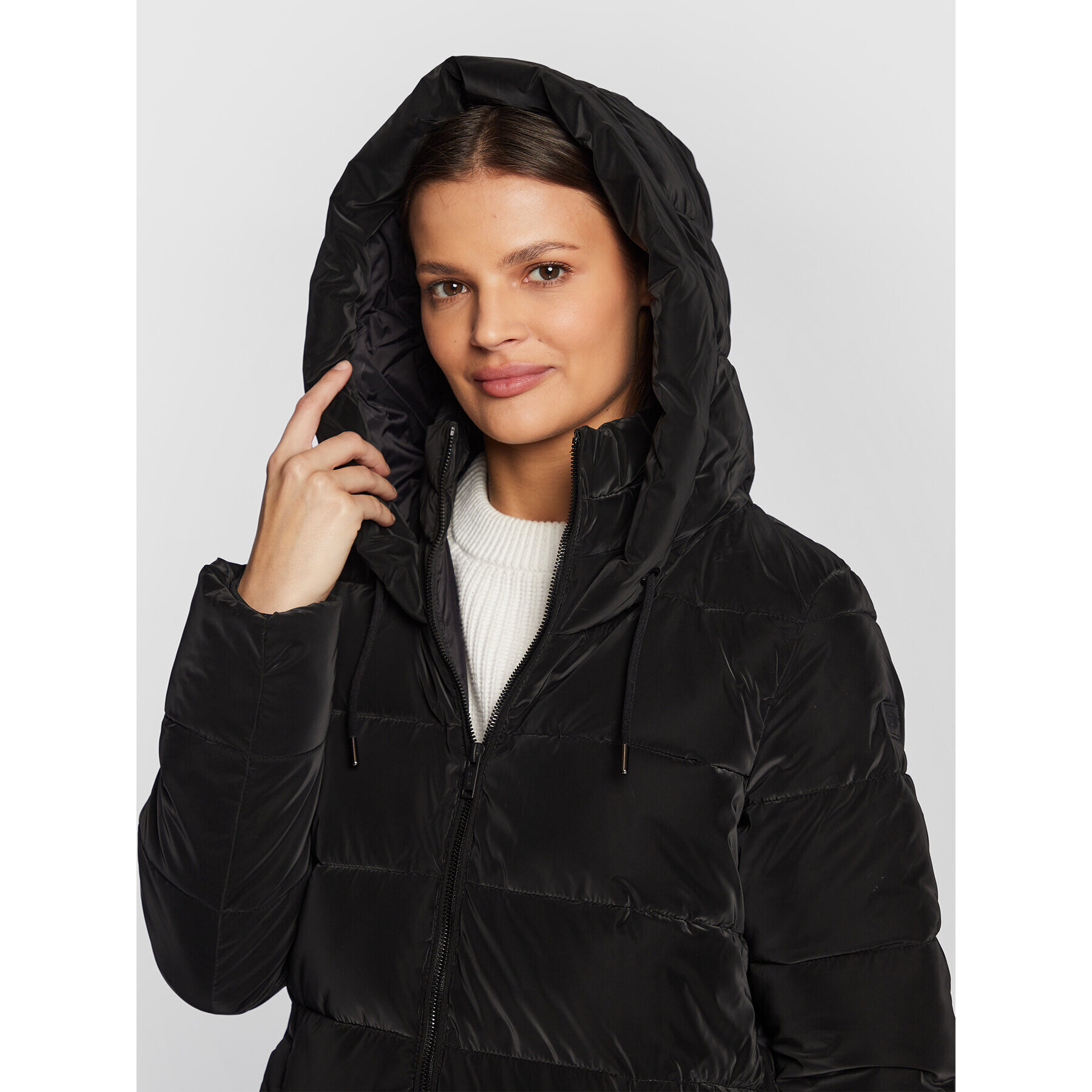 CMP Пухено яке 32K3106 Черен Regular Fit - Pepit.bg