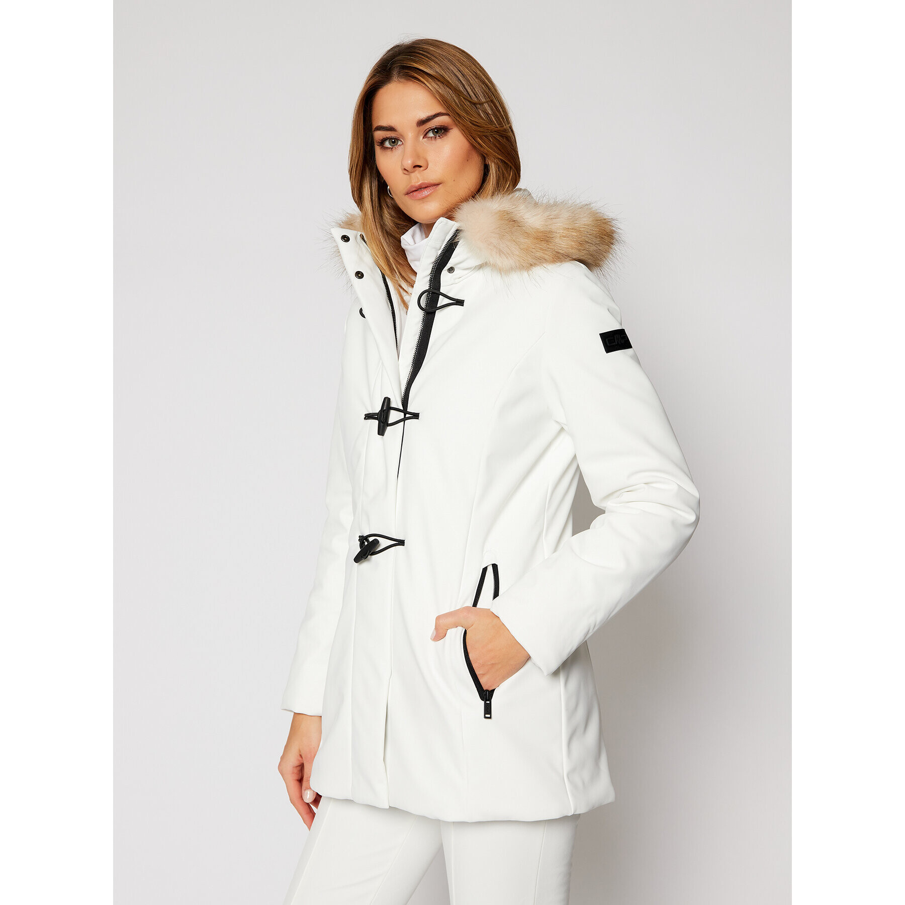 CMP Зимно яке 30K3736 Бял Regular Fit - Pepit.bg