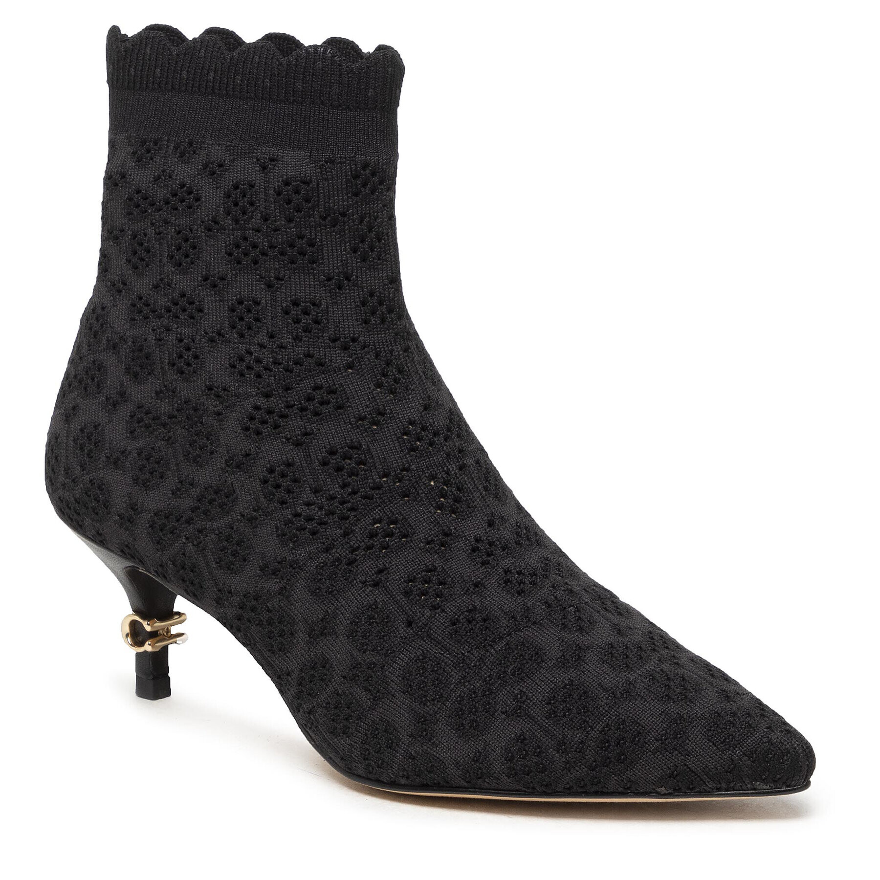 Coach Боти Jewel Knit Bootie C519 11000148EDC Черен - Pepit.bg