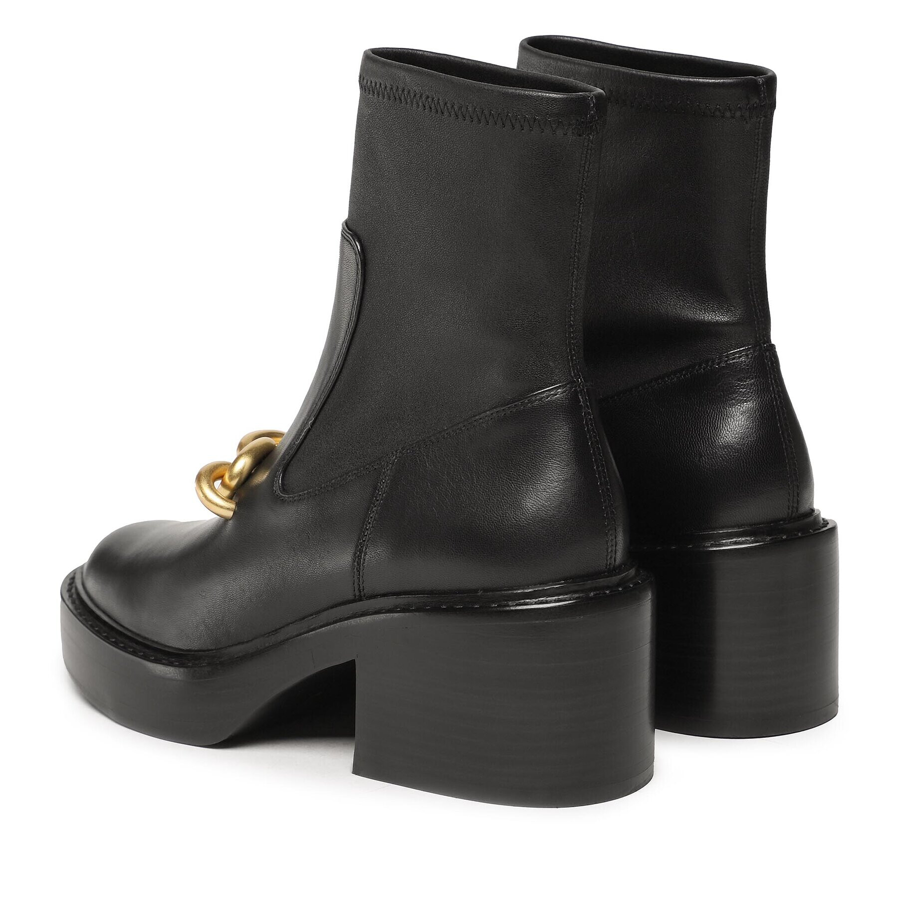 Coach Боти Kenna Leather Bootie CK031 Черен - Pepit.bg