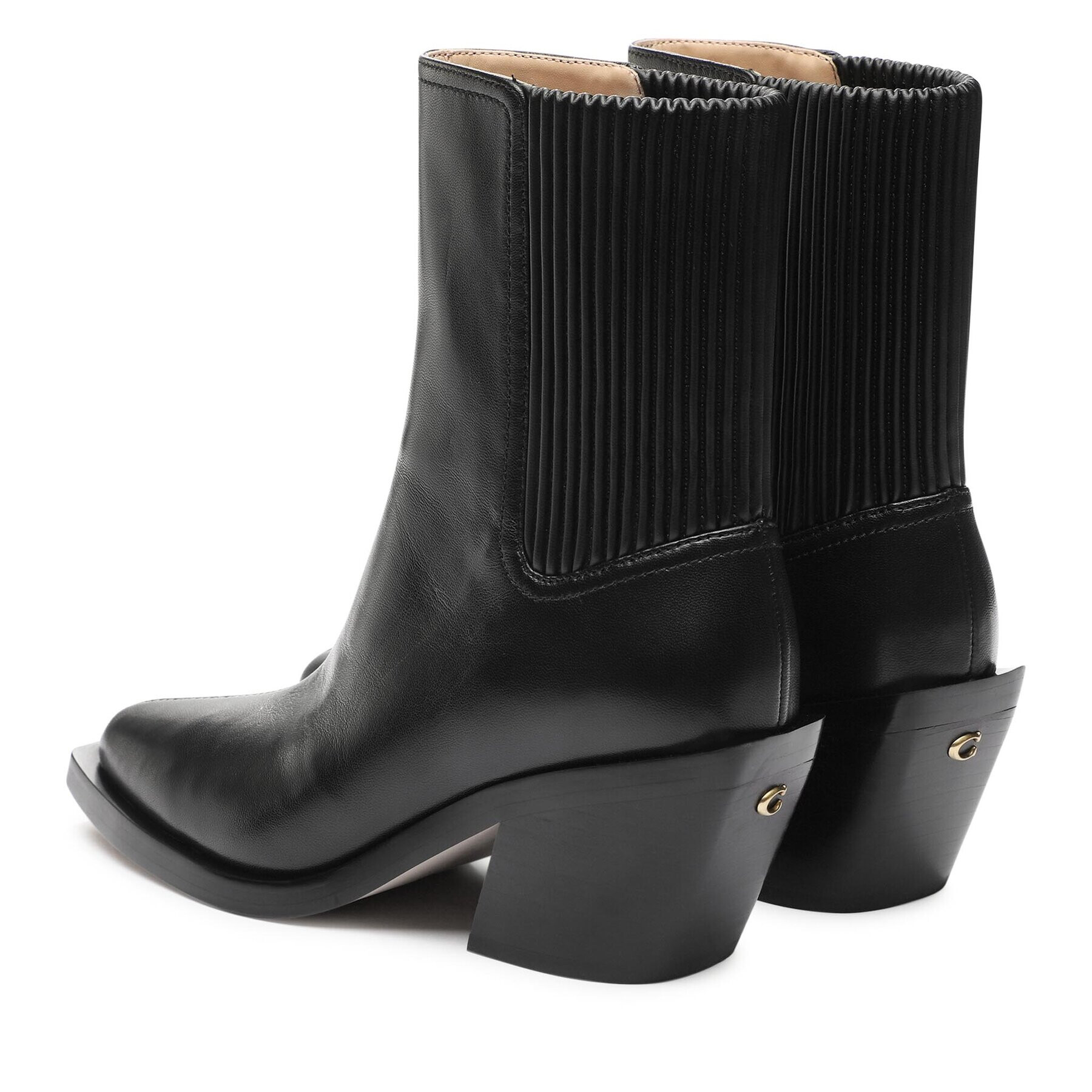 Coach Боти Prestyn Lth Bootie CN136 Черен - Pepit.bg