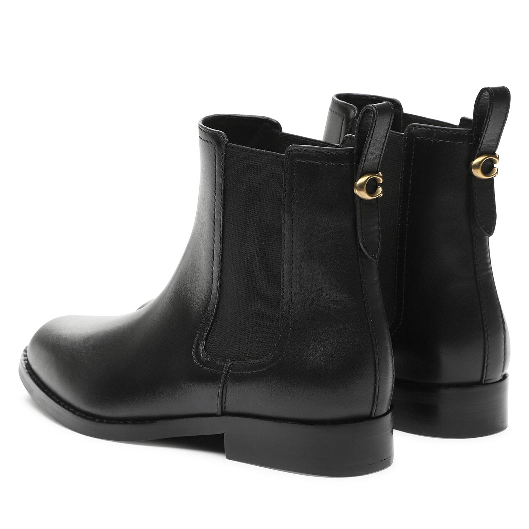 Coach Боти тип челси Maeve Lth Bootie CN143 Черен - Pepit.bg