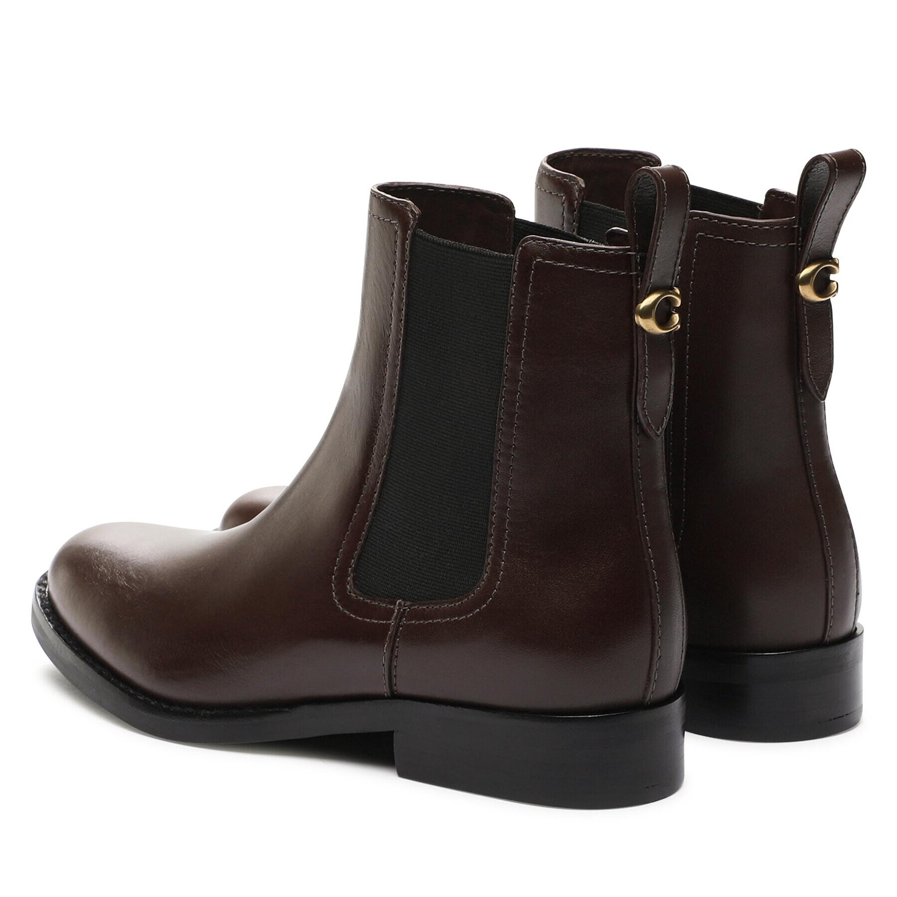 Coach Боти тип челси Maeve Lth Bootie CN143 Кафяв - Pepit.bg