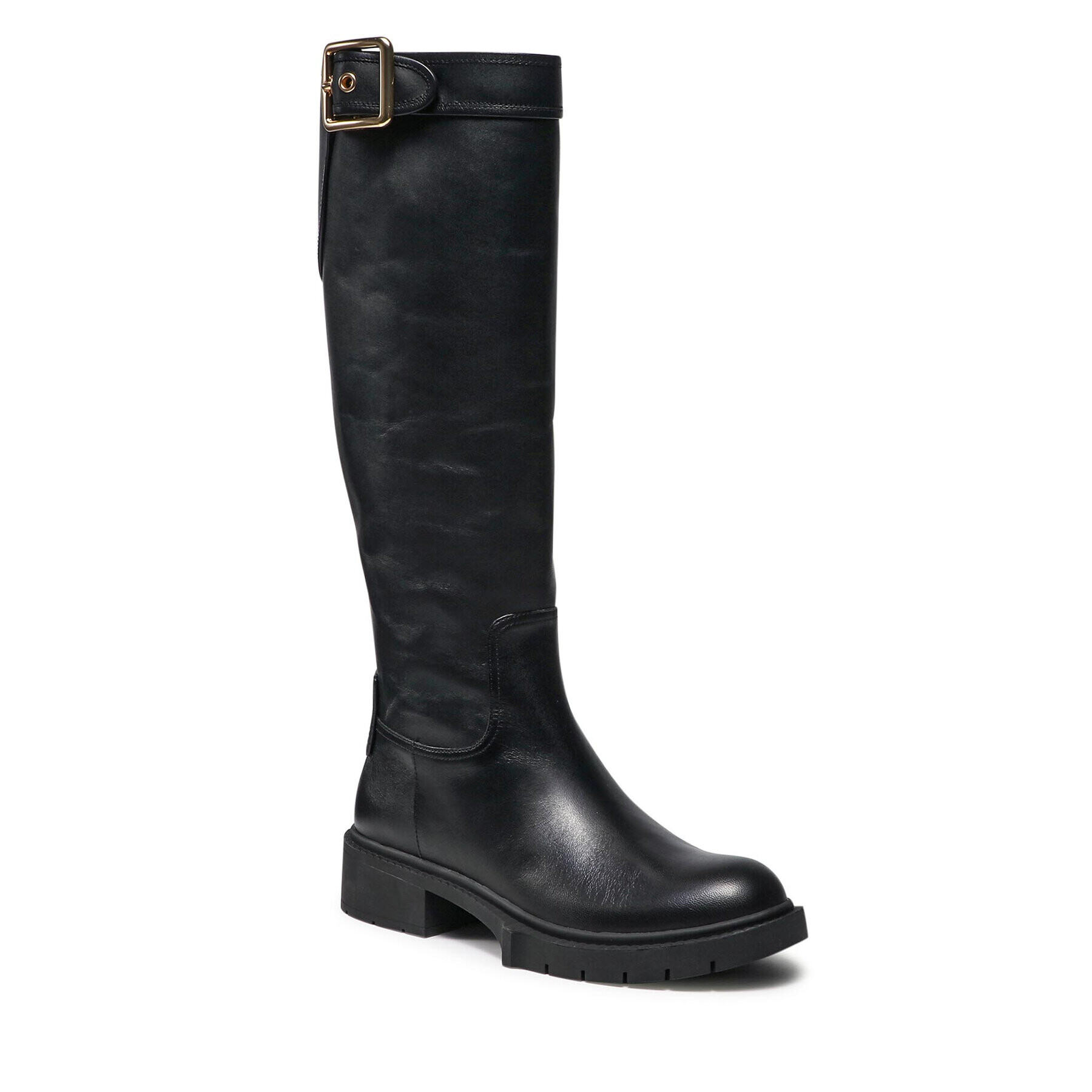 Coach Ботуши Leigh Leather Boot C5835 Черен - Pepit.bg