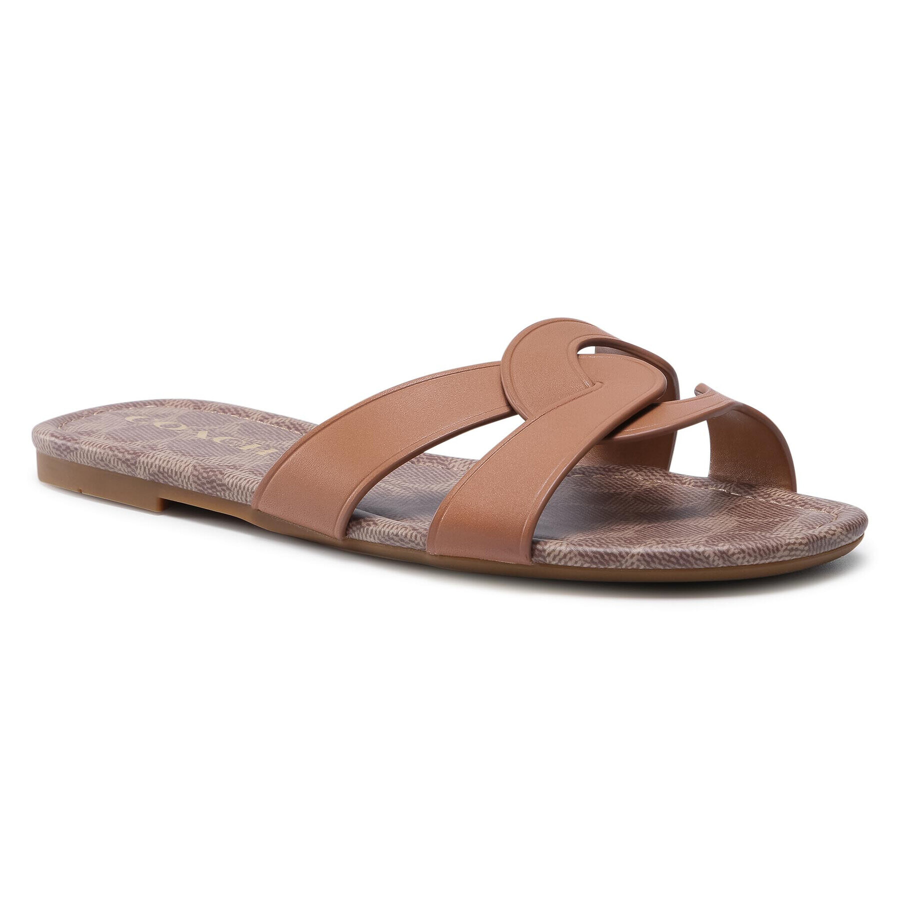 Coach Чехли Essie Leather Sandal C2310 11002151EDC Кафяв - Pepit.bg