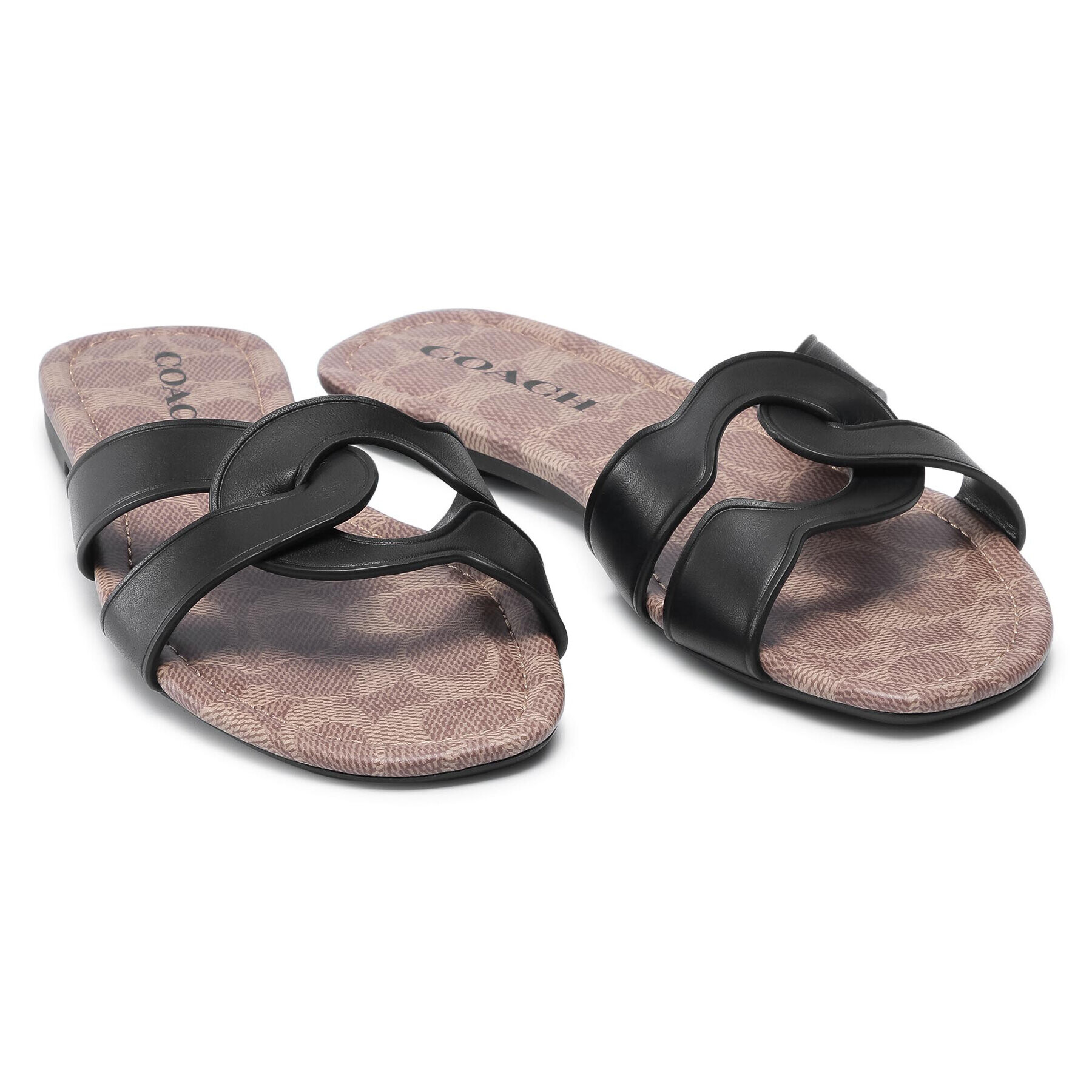 Coach Чехли Essie Leather Sandal C2310 Черен - Pepit.bg