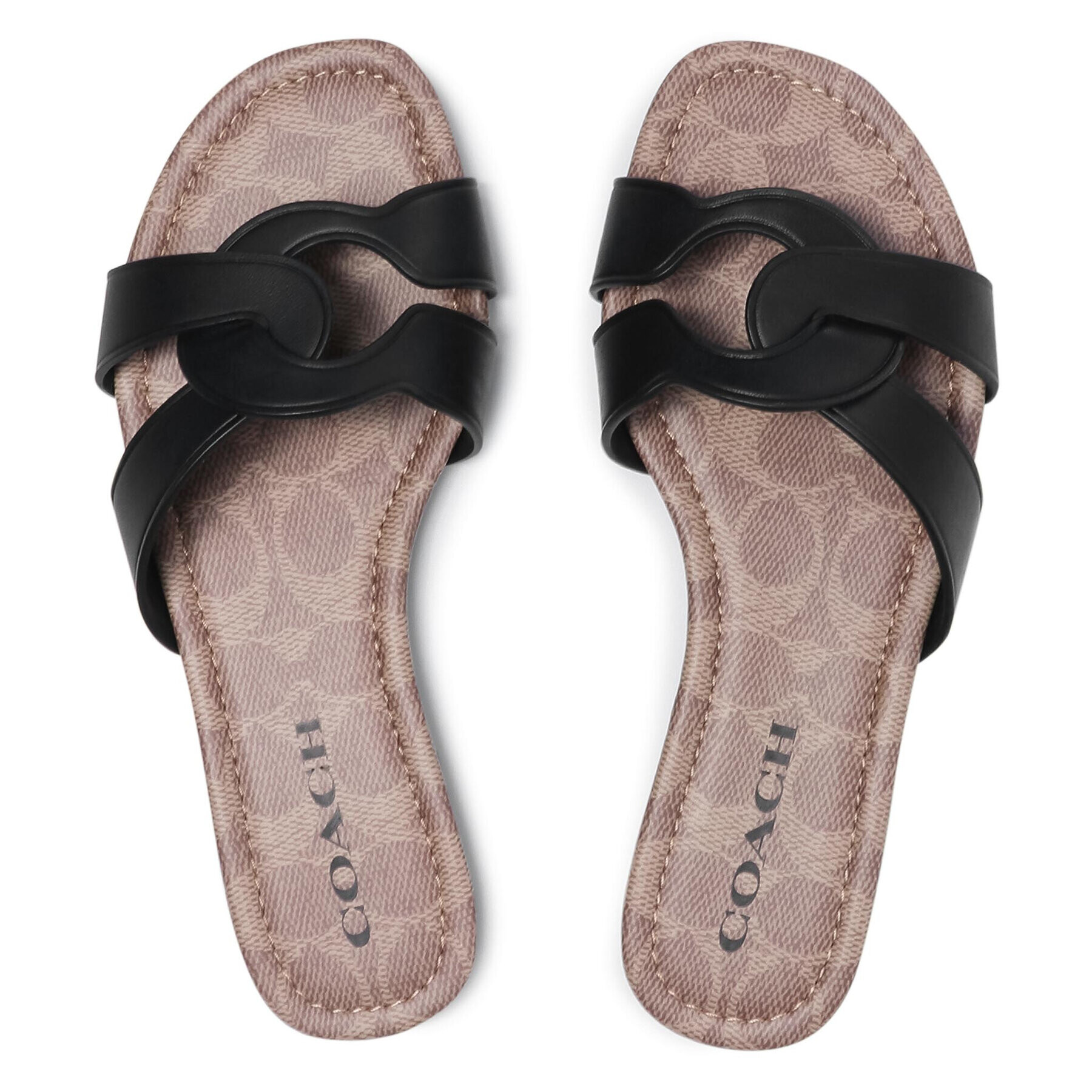 Coach Чехли Essie Leather Sandal C2310 Черен - Pepit.bg