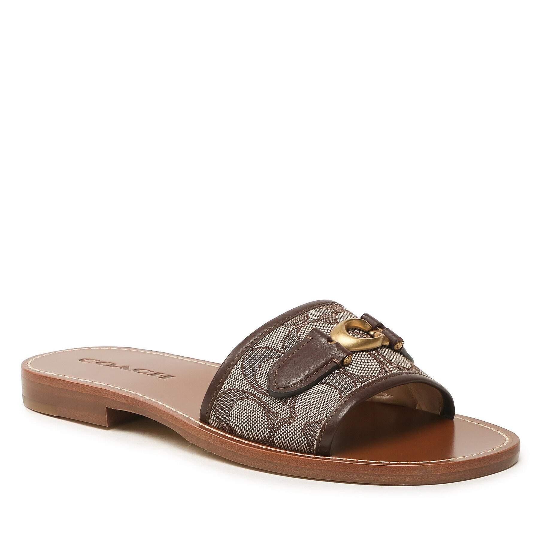 Coach Чехли Ina Jacquard Sandal CI202 Кафяв - Pepit.bg