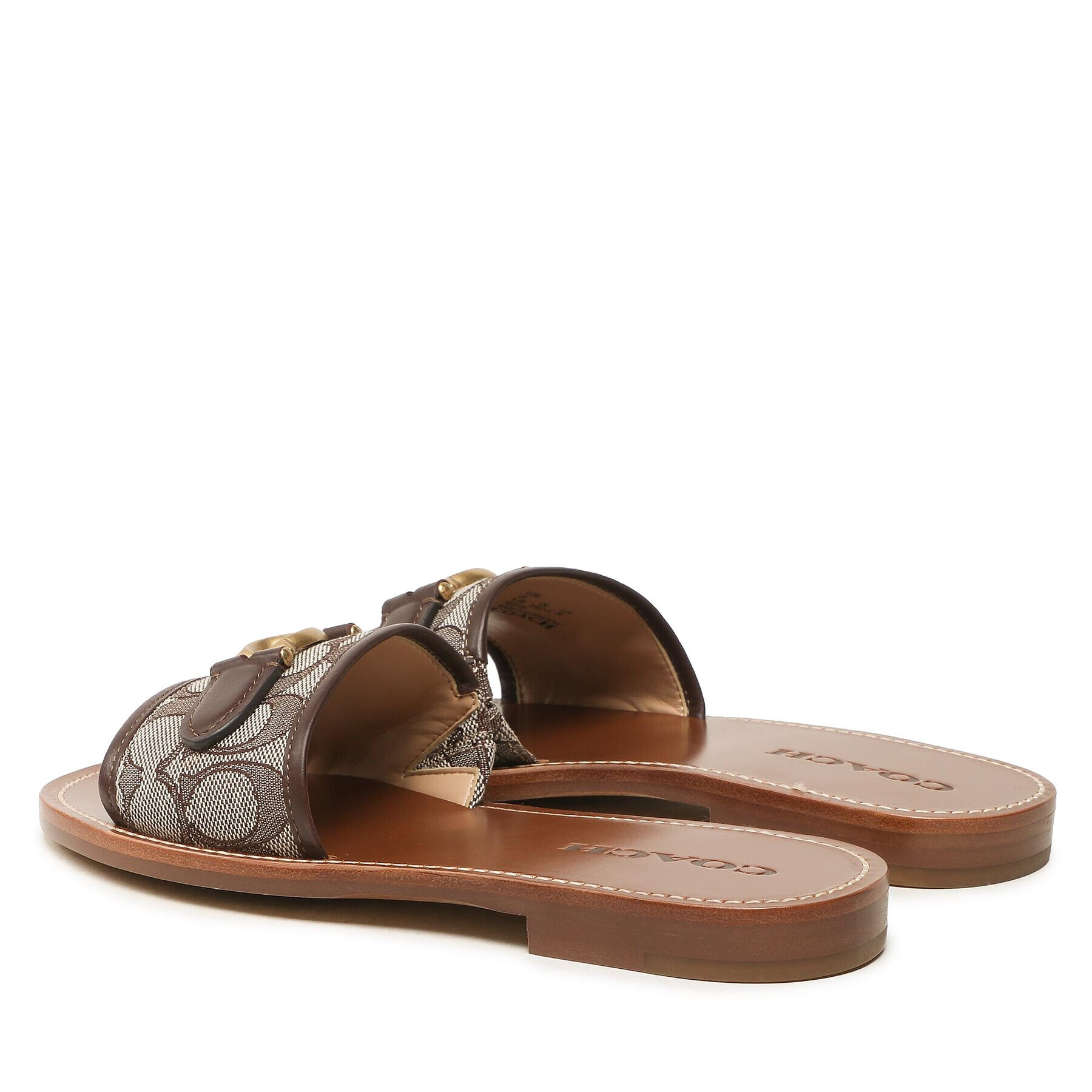 Coach Чехли Ina Jacquard Sandal CI202 Кафяв - Pepit.bg