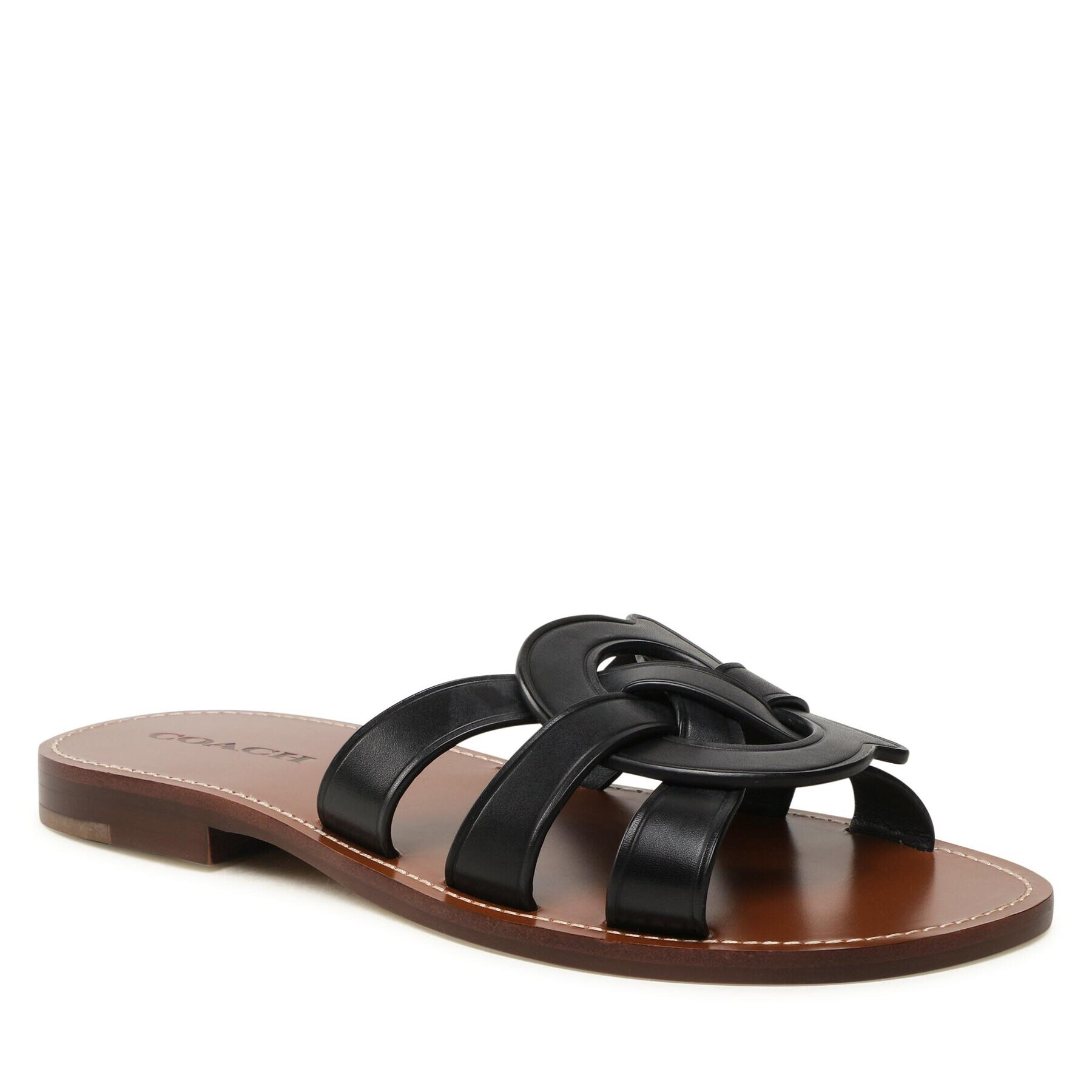 Coach Чехли Issa Leather Sandal CI222 Черен - Pepit.bg