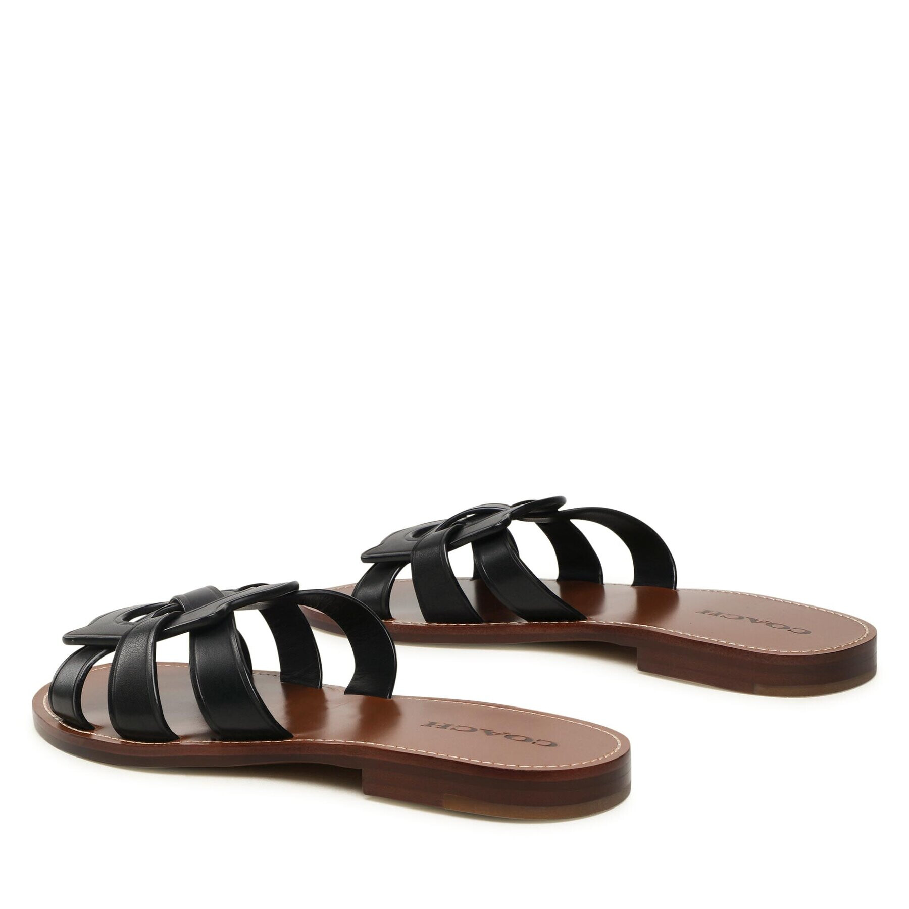 Coach Чехли Issa Leather Sandal CI222 Черен - Pepit.bg