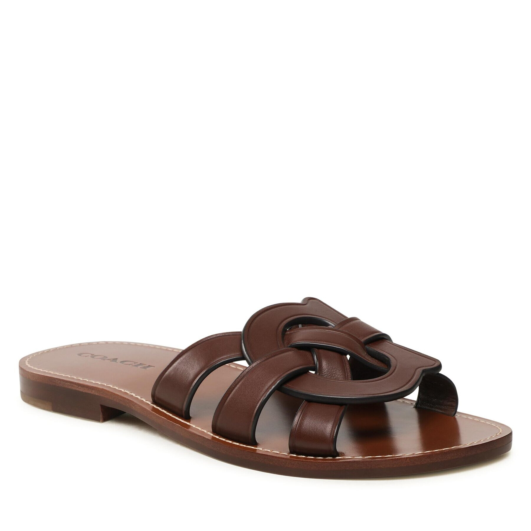 Coach Чехли Issa Leather Sandal CI222 Кафяв - Pepit.bg