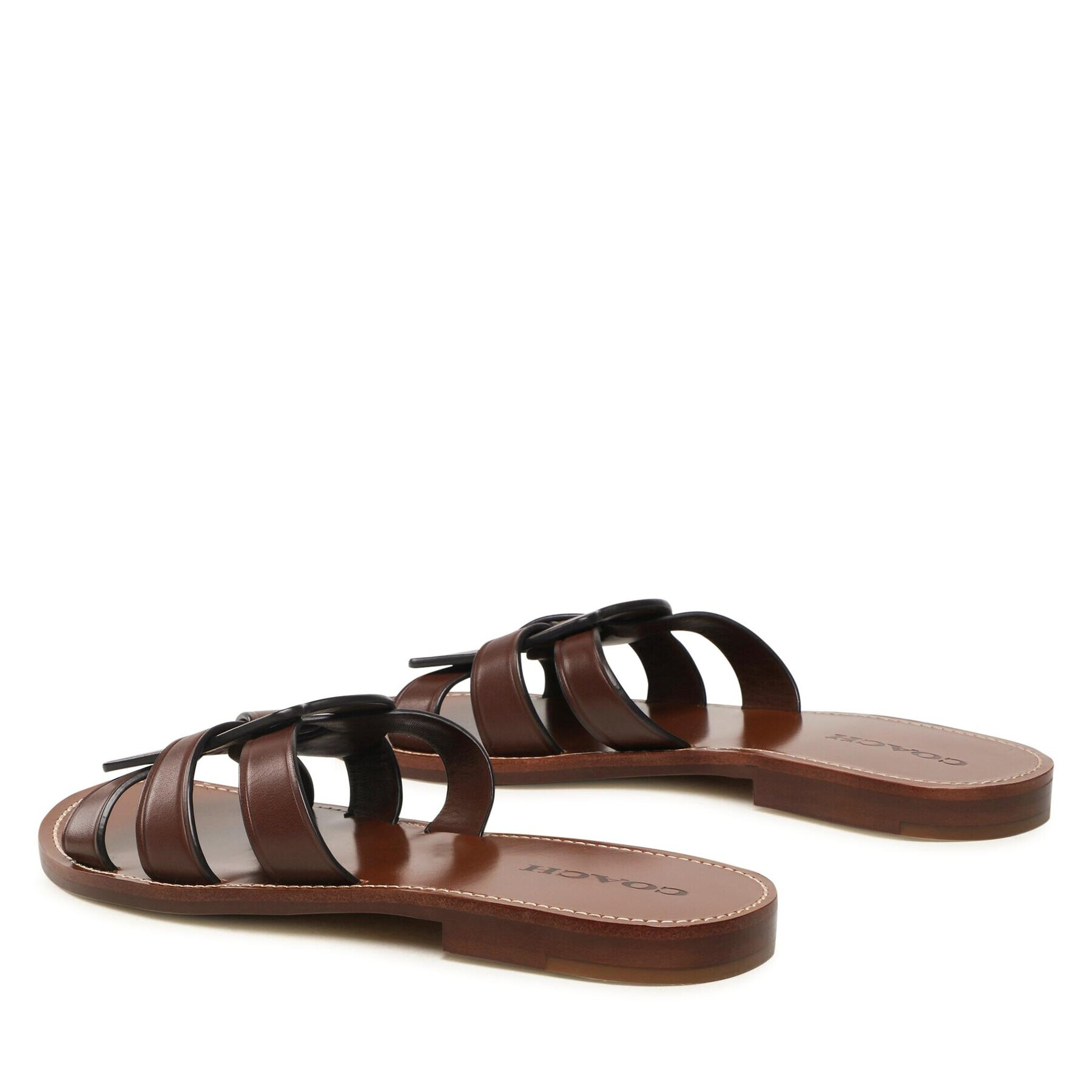 Coach Чехли Issa Leather Sandal CI222 Кафяв - Pepit.bg