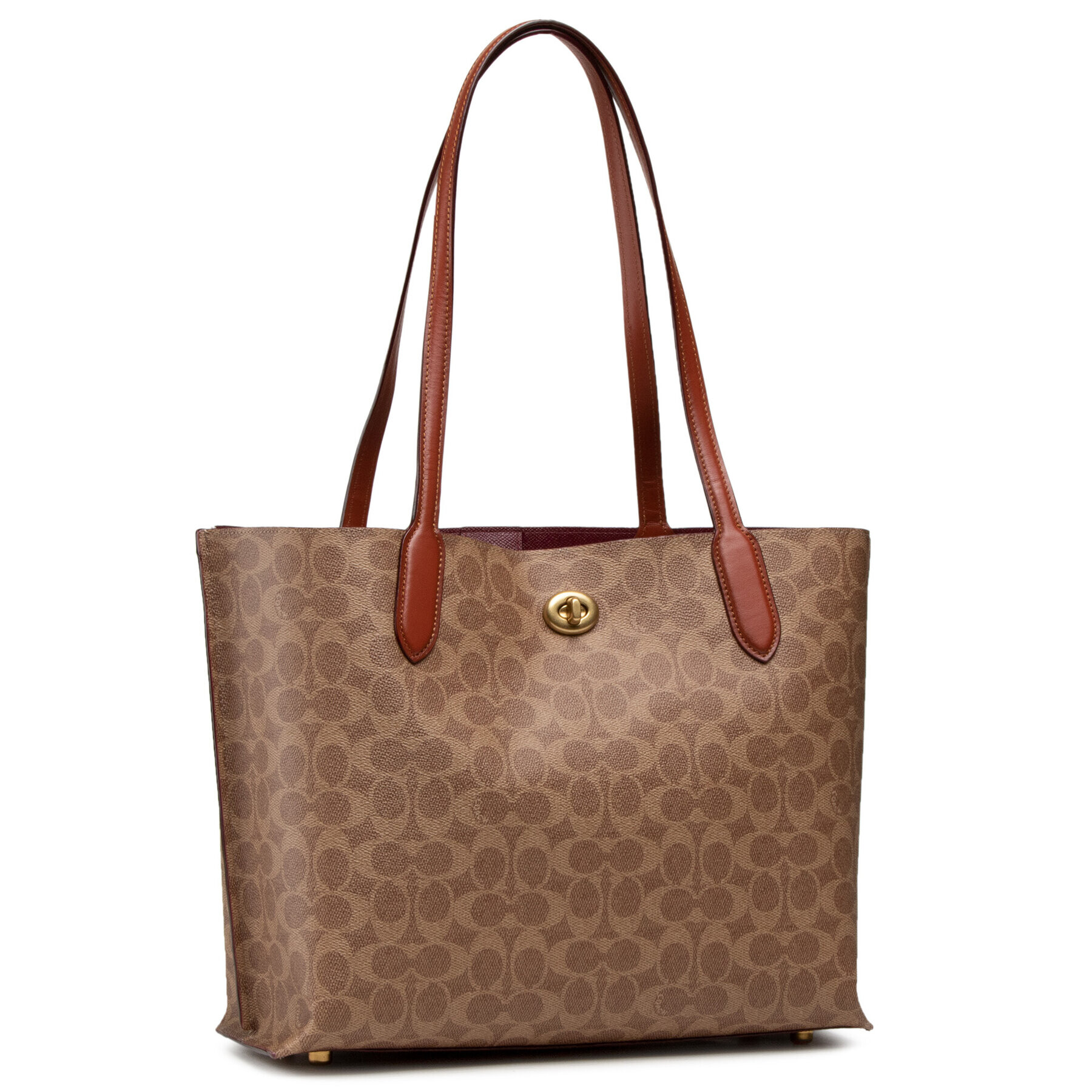 Coach Дамска чанта Cc Sig Willow Tote C0693 Кафяв - Pepit.bg