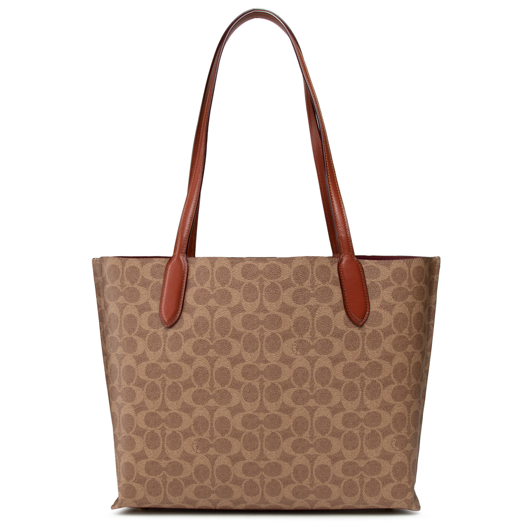 Coach Дамска чанта Cc Sig Willow Tote C0693 Кафяв - Pepit.bg