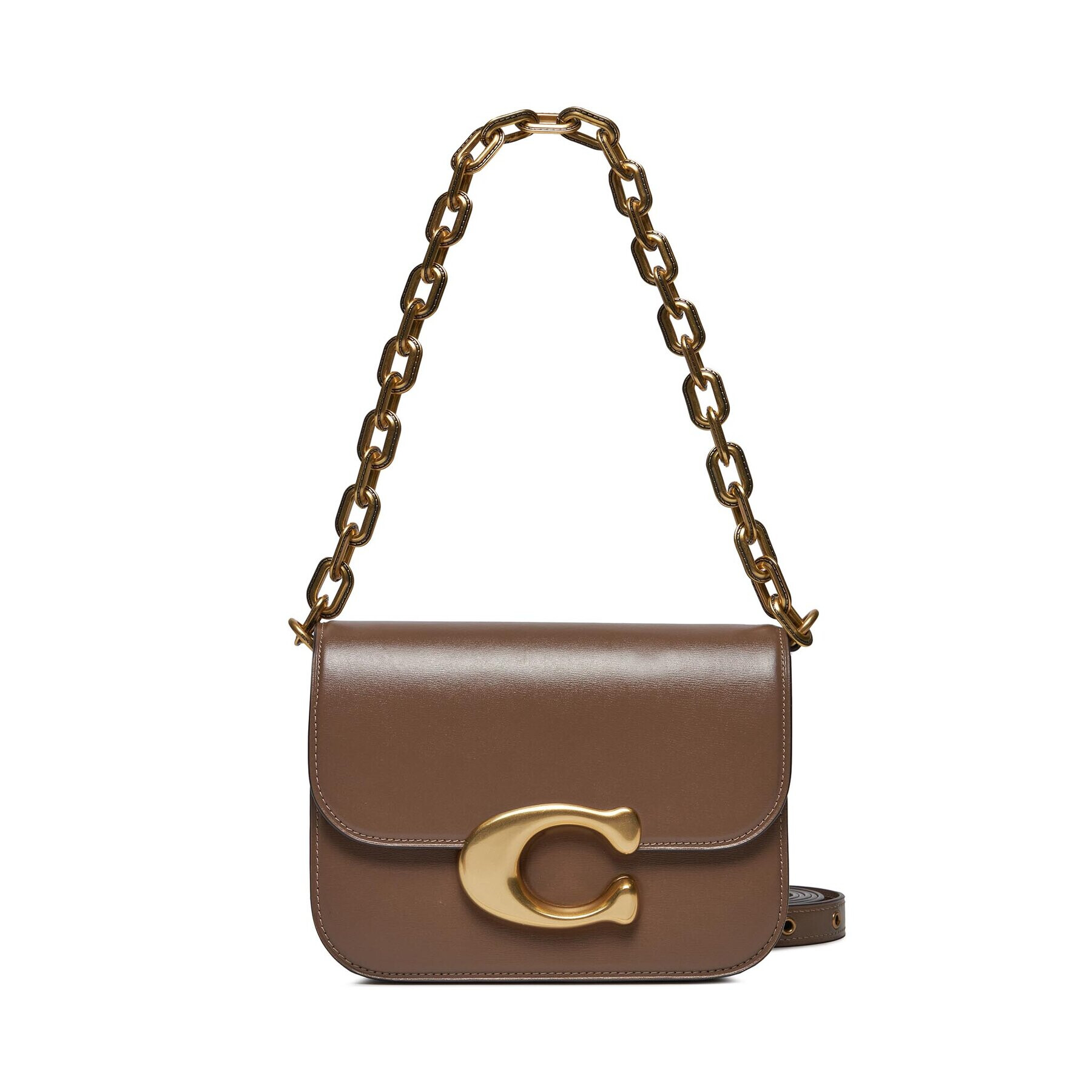 Coach Дамска чанта Lux Calf Idol Bag CM557 Сив - Pepit.bg