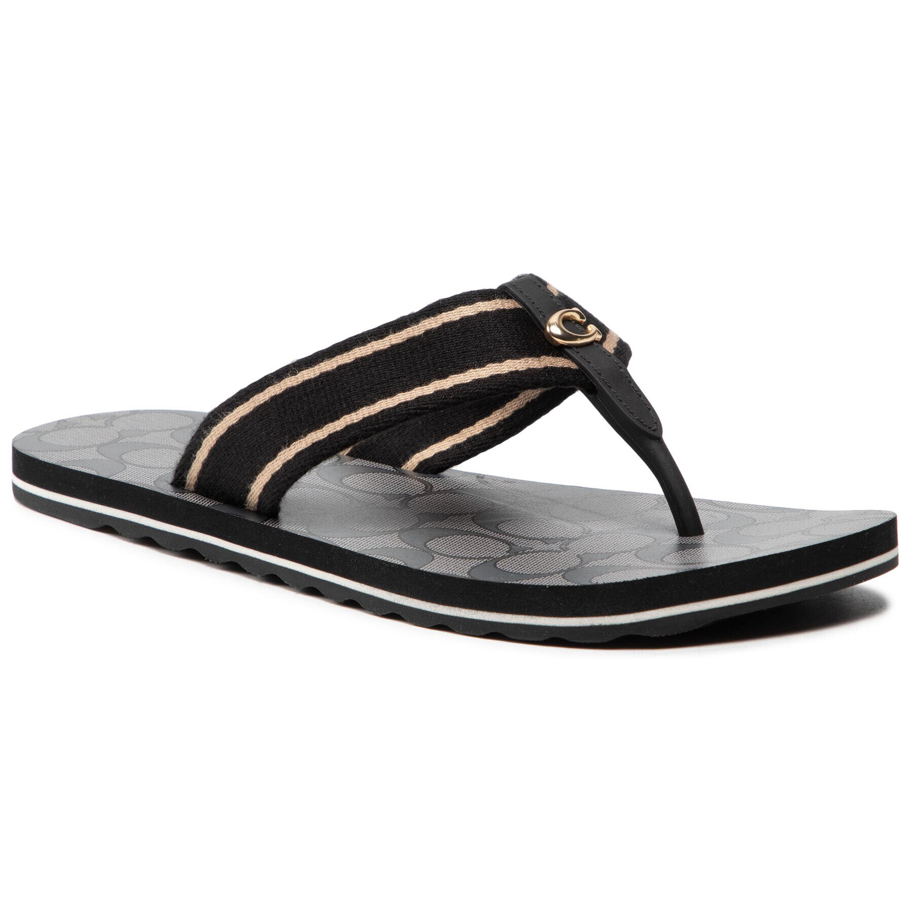 Coach Джапанки Zoe Webbed Flip Flop C2978 Черен - Pepit.bg