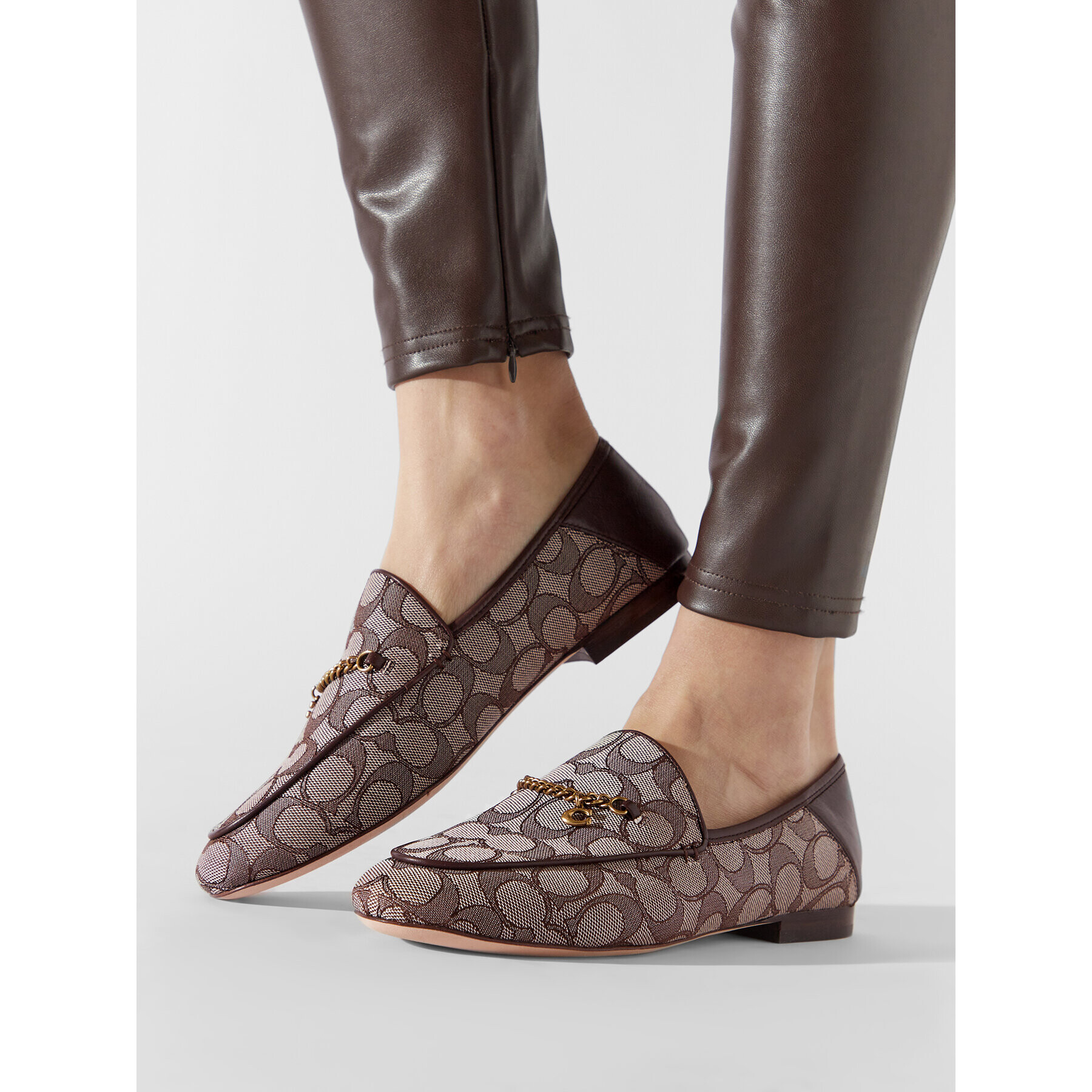 Coach Лоуфъри Hanna Textured Jacq CC888 Кафяв - Pepit.bg