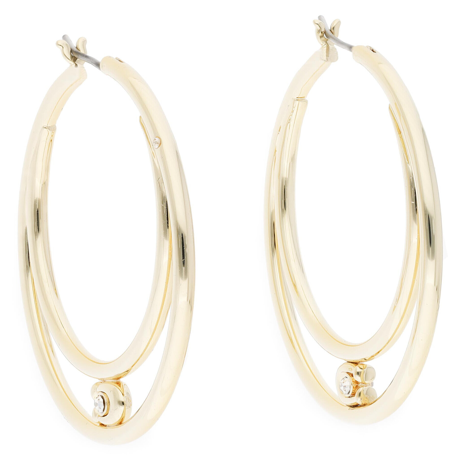 Coach Обици C Doubl Hoop Ear C9356 Златист - Pepit.bg