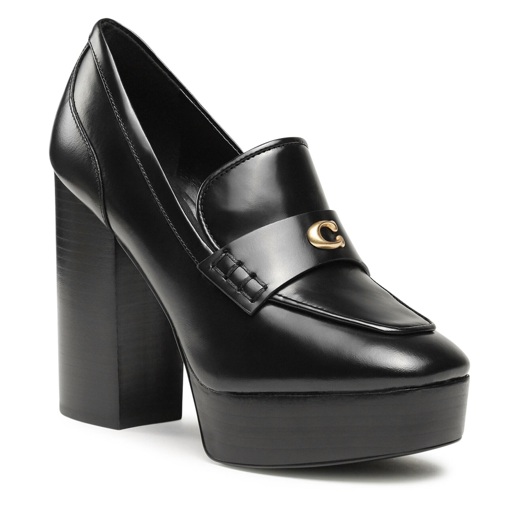 Coach Обувки Ilyse Leather Loafer CN142 Черен - Pepit.bg