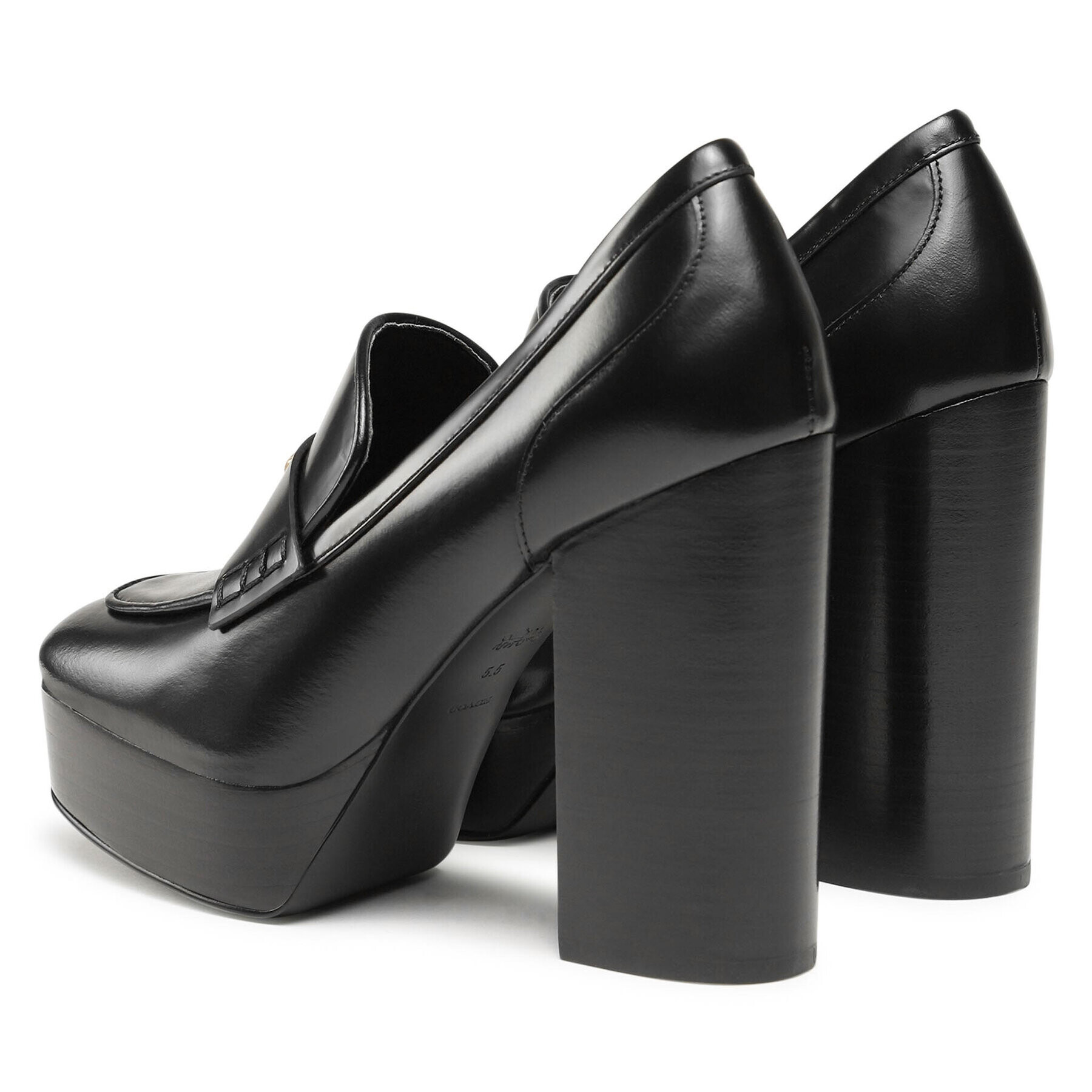 Coach Обувки Ilyse Leather Loafer CN142 Черен - Pepit.bg