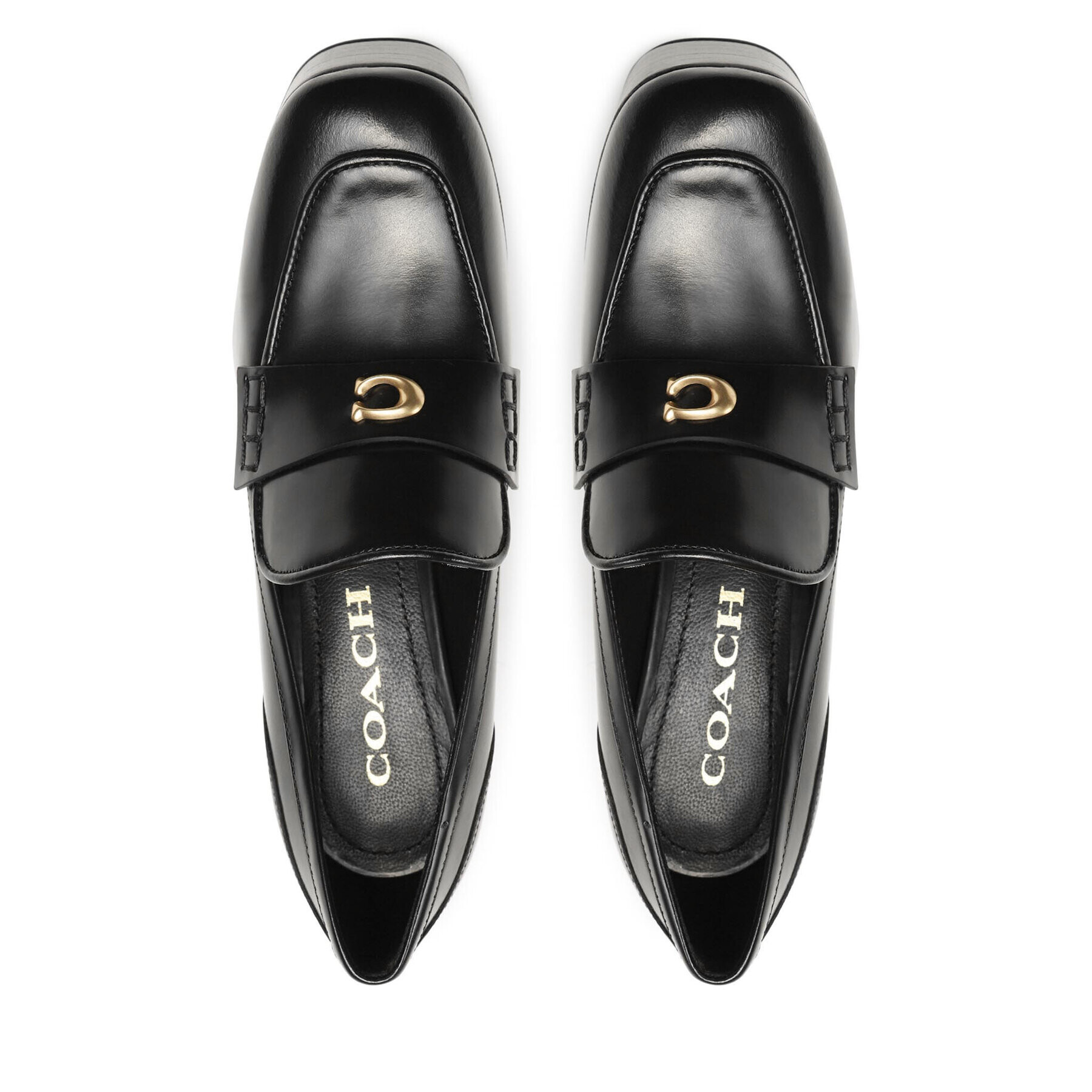 Coach Обувки Ilyse Leather Loafer CN142 Черен - Pepit.bg