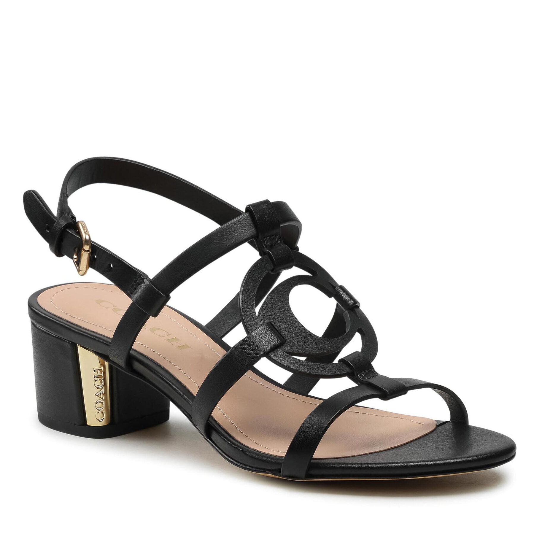 Coach Сандали Edina Leather Sandal C4340 Черен - Pepit.bg