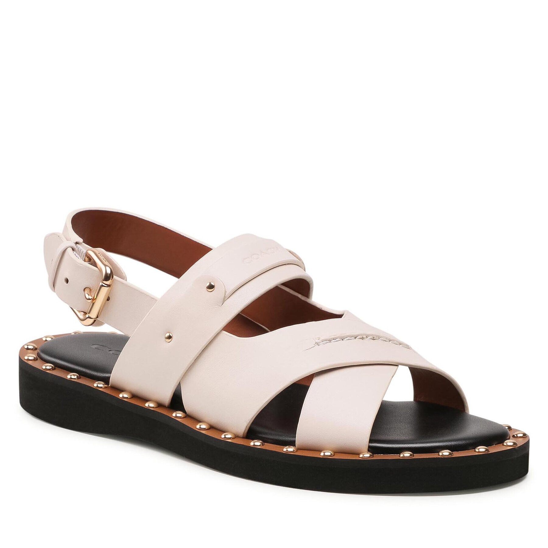 Coach Сандали Gemma Leather Sandal C4376 Бял - Pepit.bg
