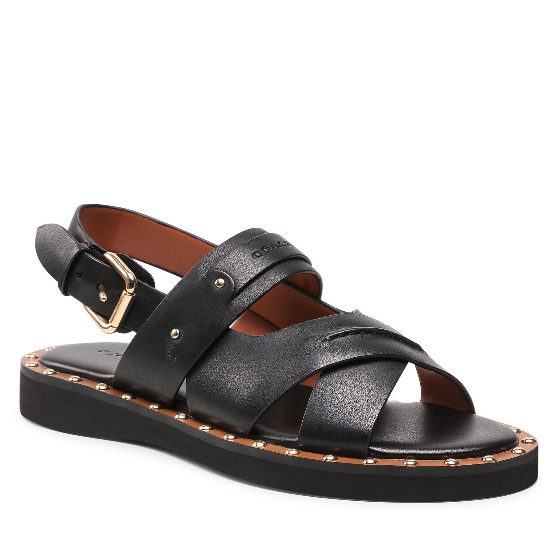 Coach Сандали Gemma Leather Sandal C4376 Черен - Pepit.bg
