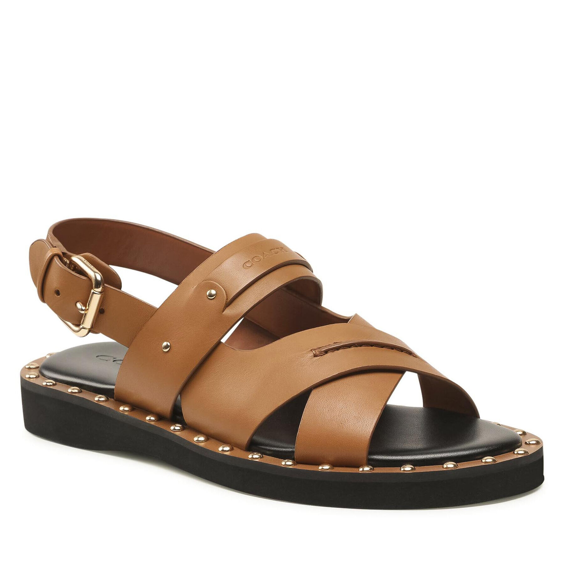 Coach Сандали Gemma Leather Sandal C4376 Кафяв - Pepit.bg