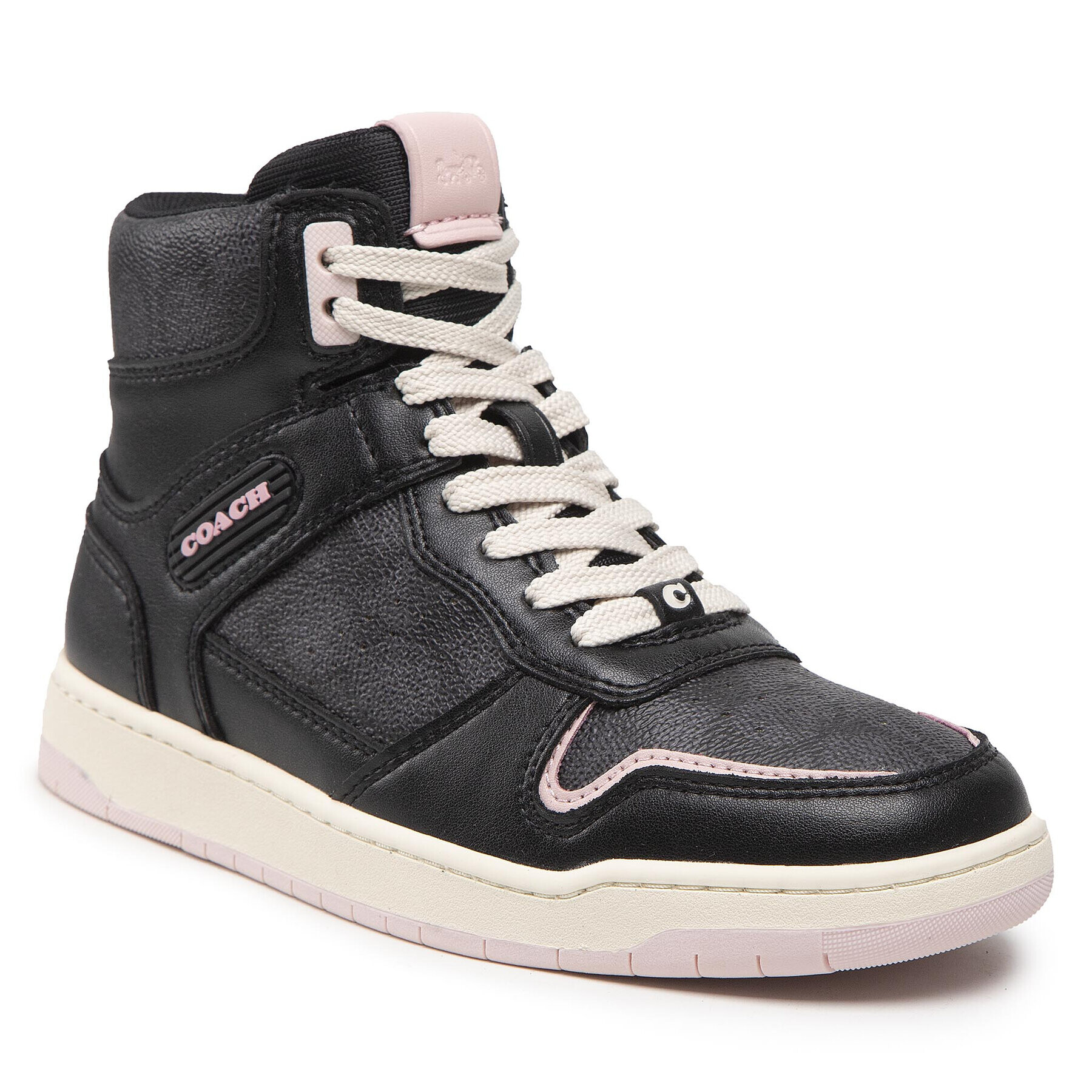 Coach Сникърси Hi Top Coated Canvas CD304 Черен - Pepit.bg