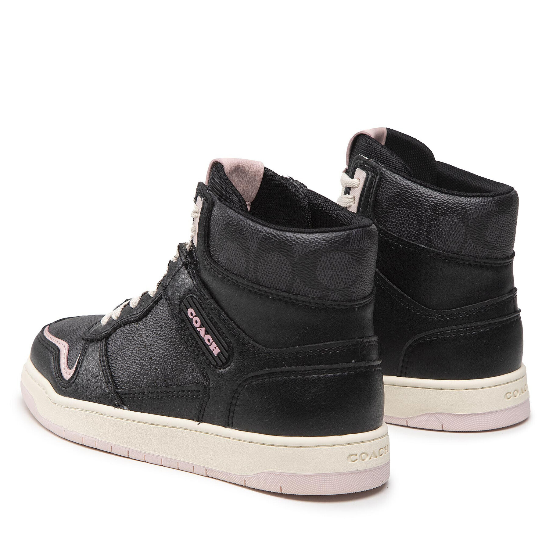 Coach Сникърси Hi Top Coated Canvas CD304 Черен - Pepit.bg