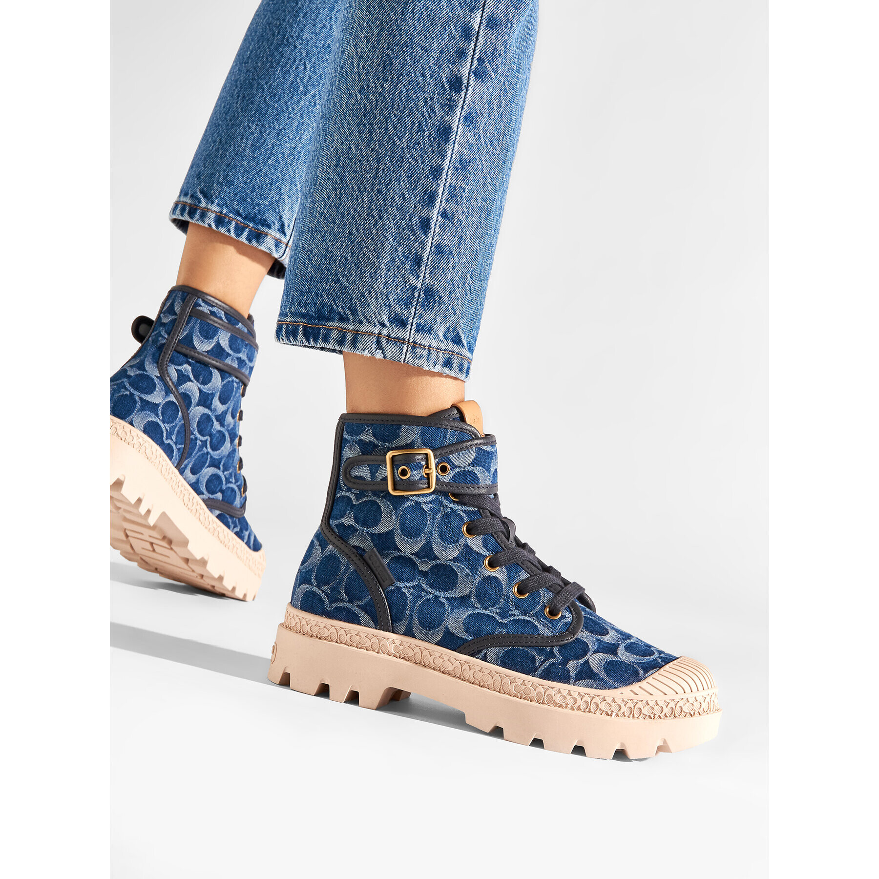 Coach Туристически oбувки Trooper Denim CA510 Тъмносин - Pepit.bg