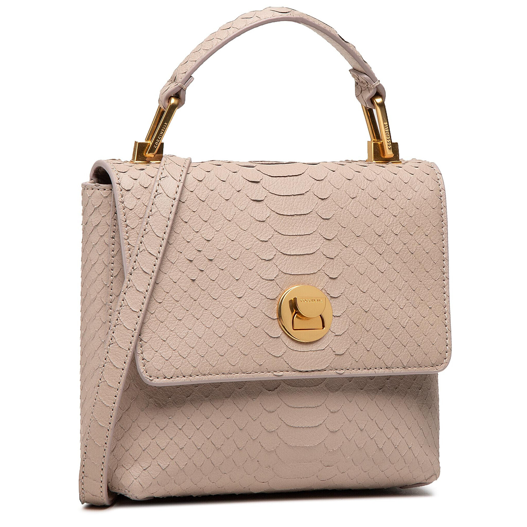 Coccinelle Дамска чанта HD4 Liya Python Lulula E1 HD4 52 01 01 Бежов - Pepit.bg
