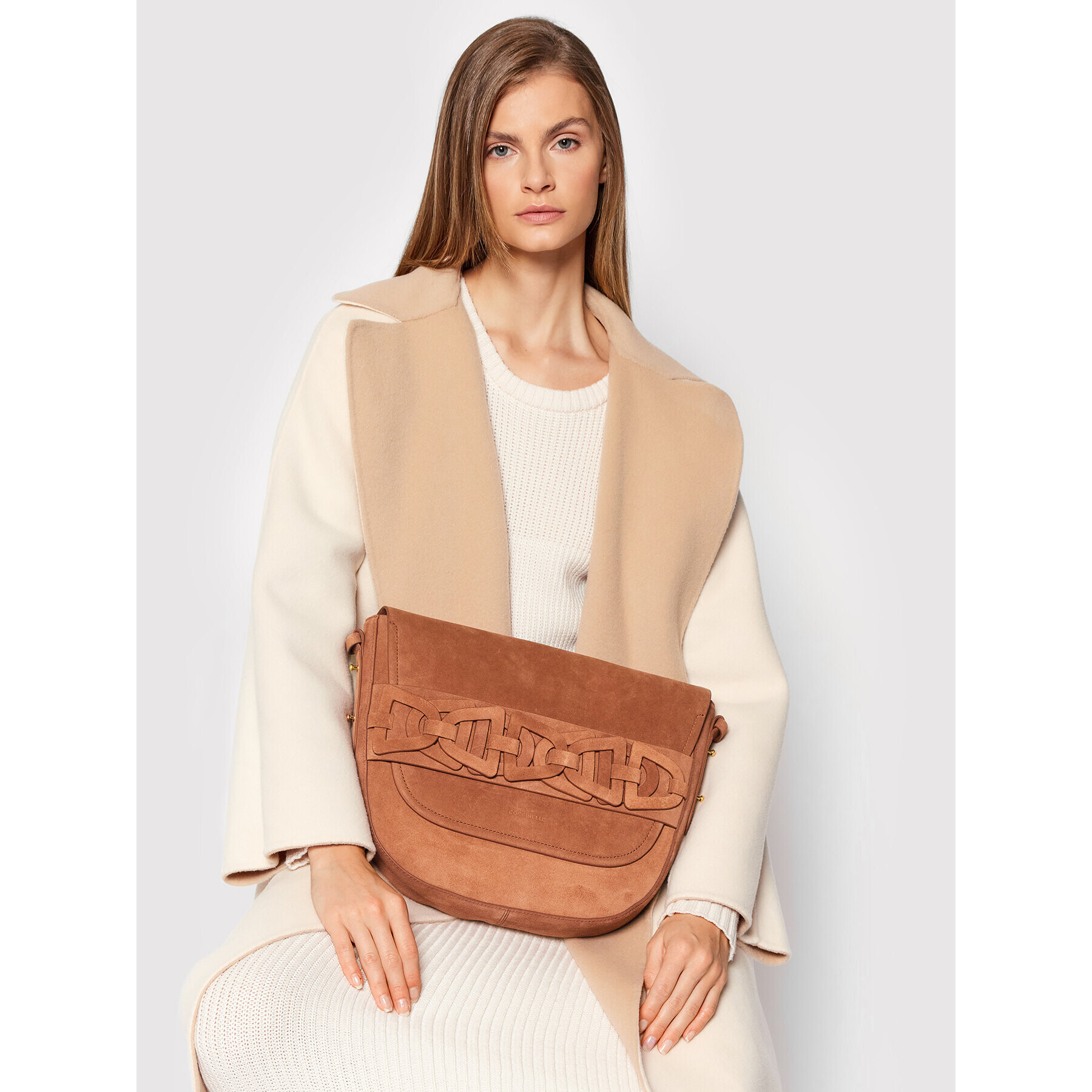 Coccinelle Дамска чанта IB6 Gitane Suede E1 IB6 12 01 01 Кафяв - Pepit.bg