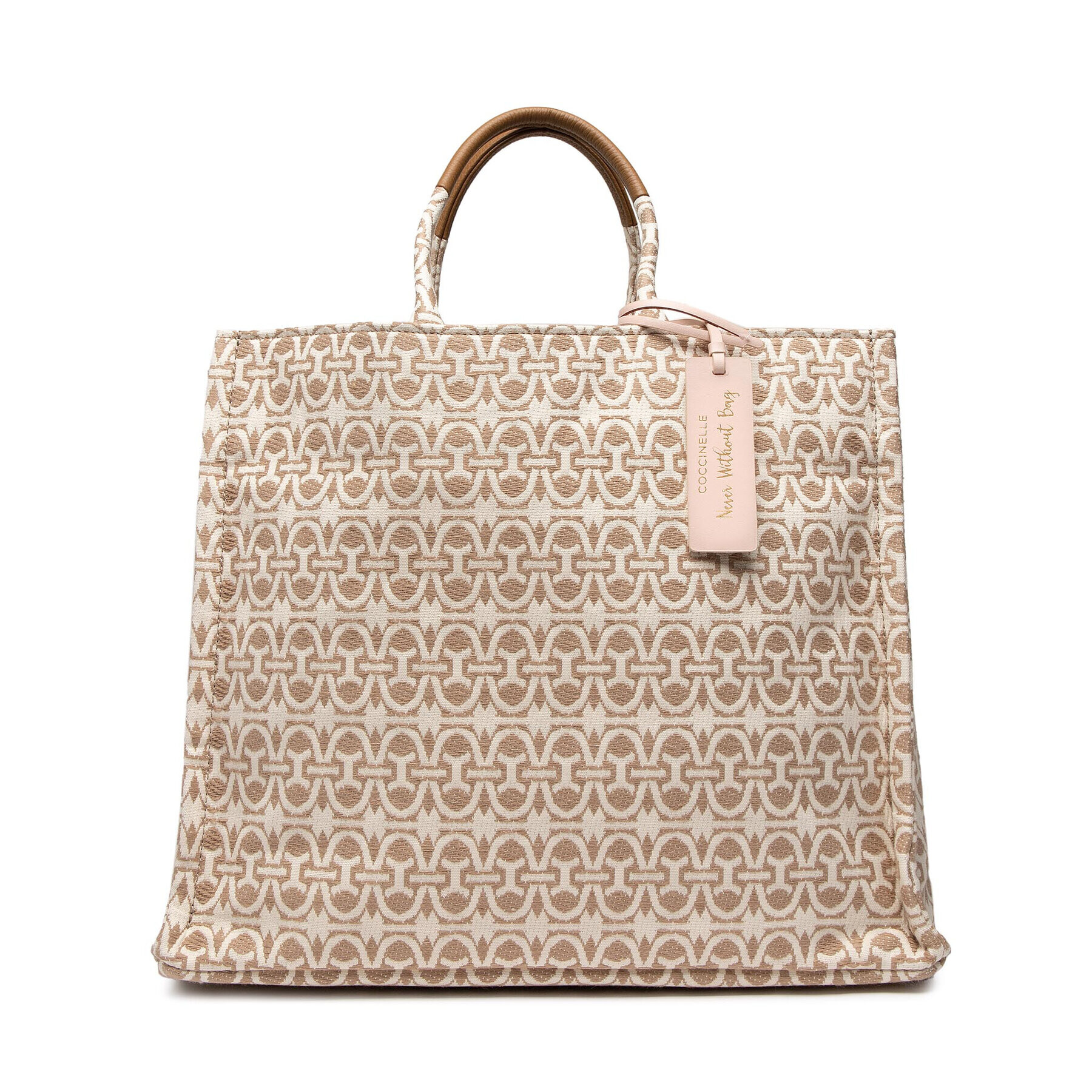 Coccinelle Дамска чанта MBD Never Without Bag Jacquar E1 MBD 18 01 01 Бежов - Pepit.bg